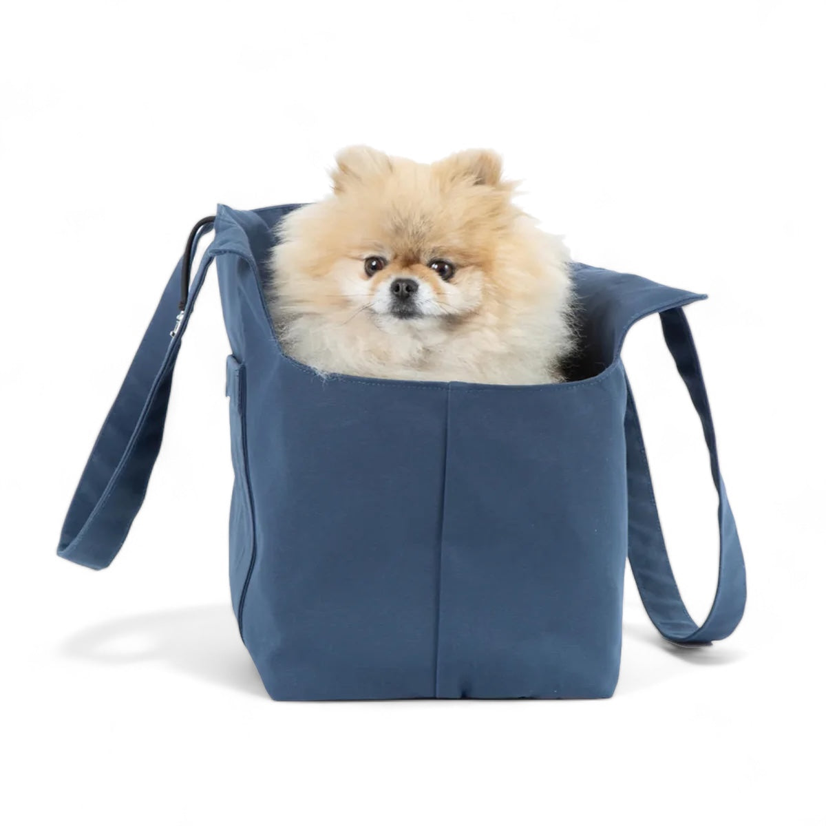 Soho Poms Navy Waxed Cotton Rainy Poms Dog Carrier