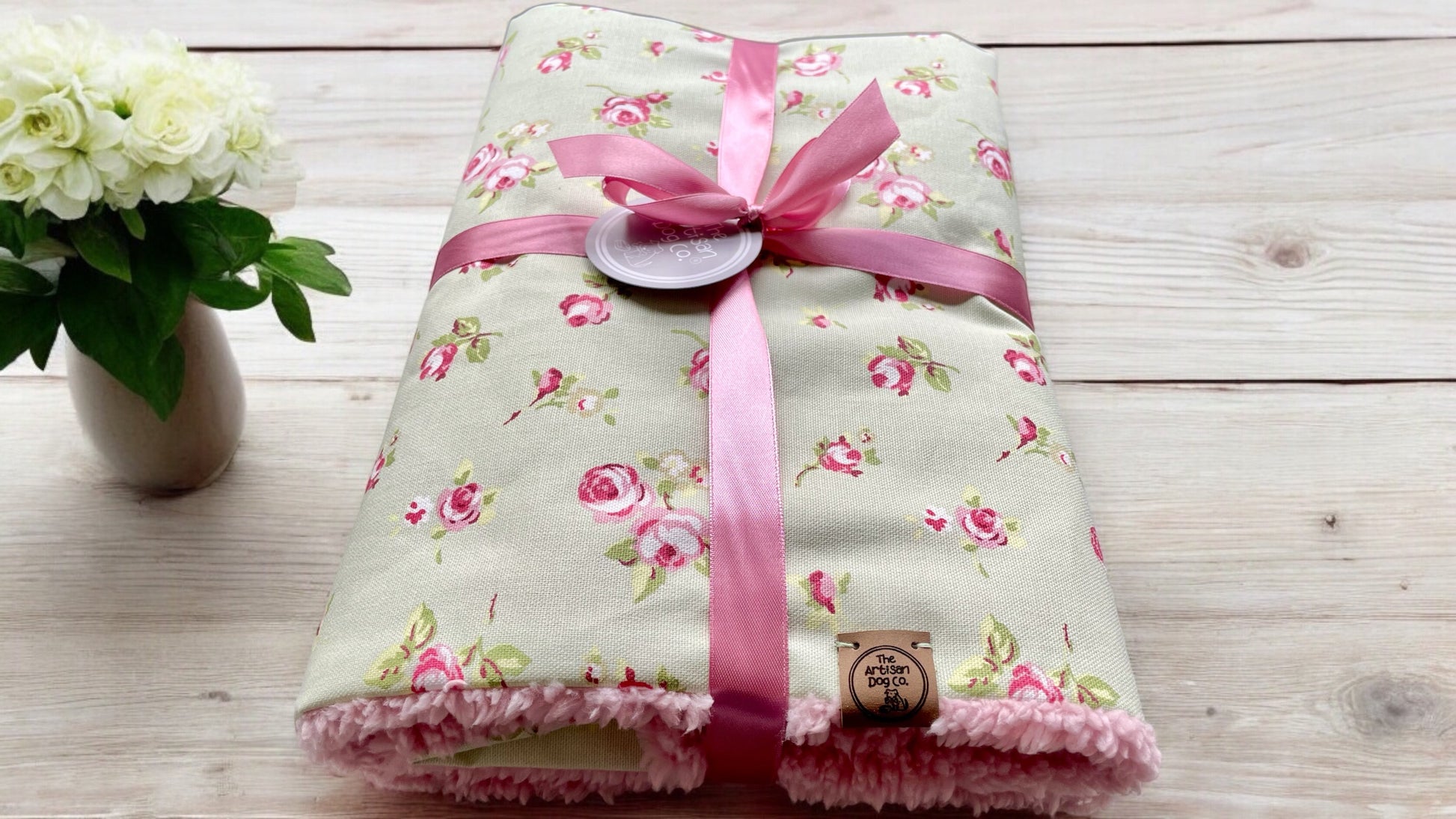 Luxury Handcrafted Dog Blanket in Floral