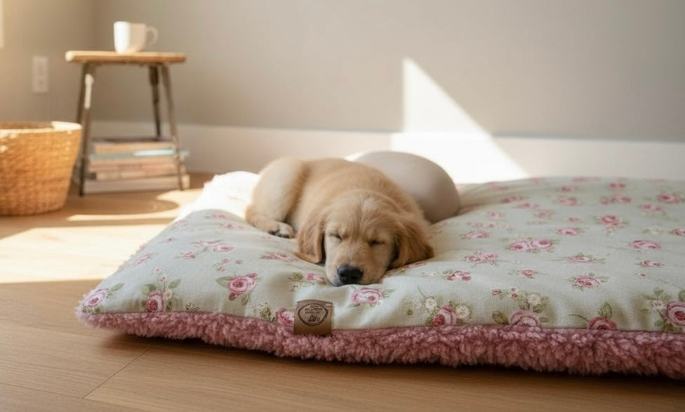 Double Sided Floral Pillow Bed for Dogs