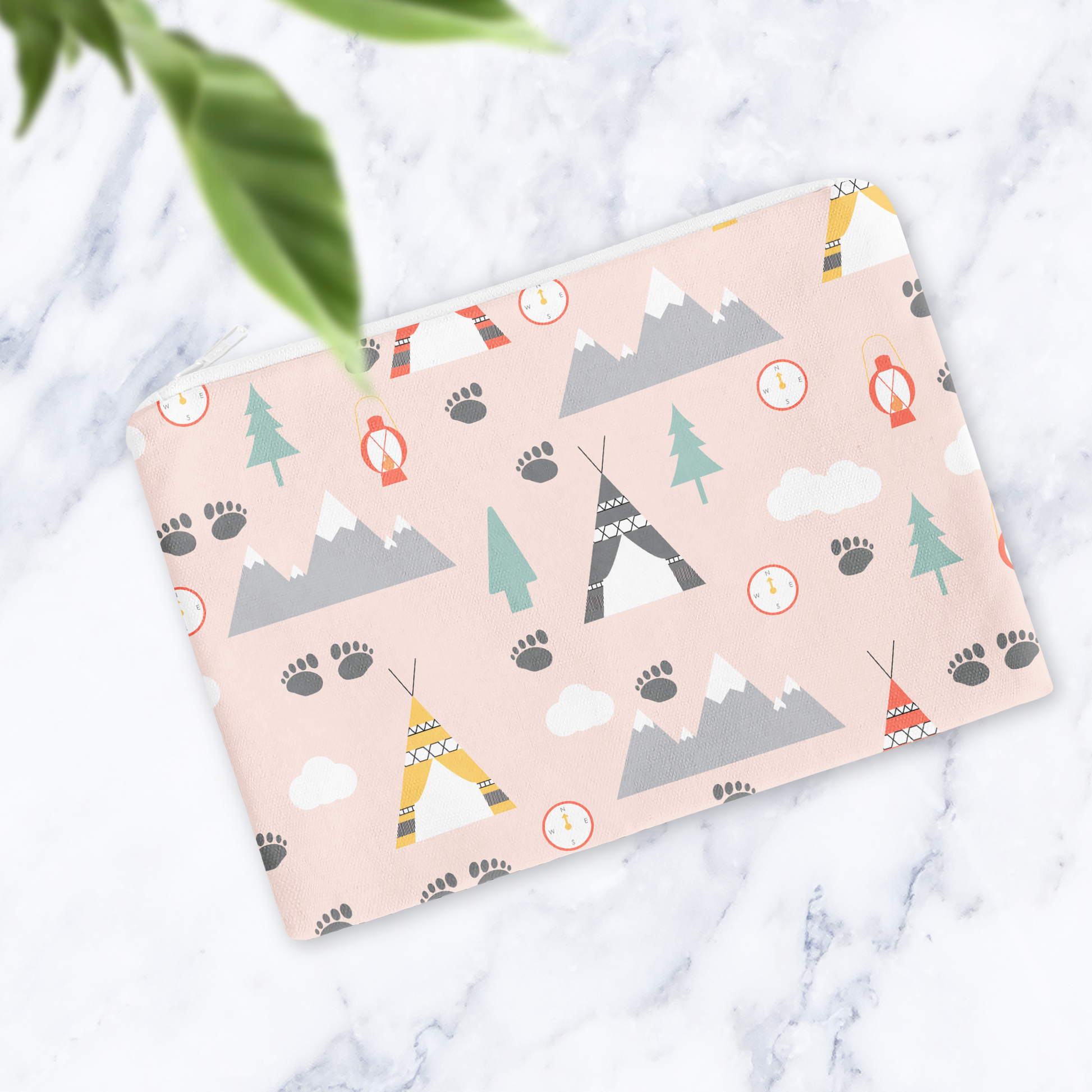 Adventure Explorer Makeup Bag - Wilderness Theme Travel Pouch - Explorer's Cosmetic Bag