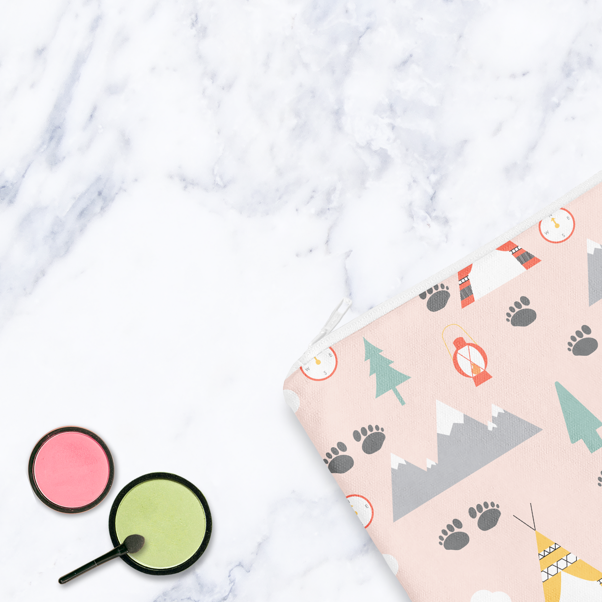 Adventure Explorer Makeup Bag - Wilderness Theme Travel Pouch - Explorer's Cosmetic Bag