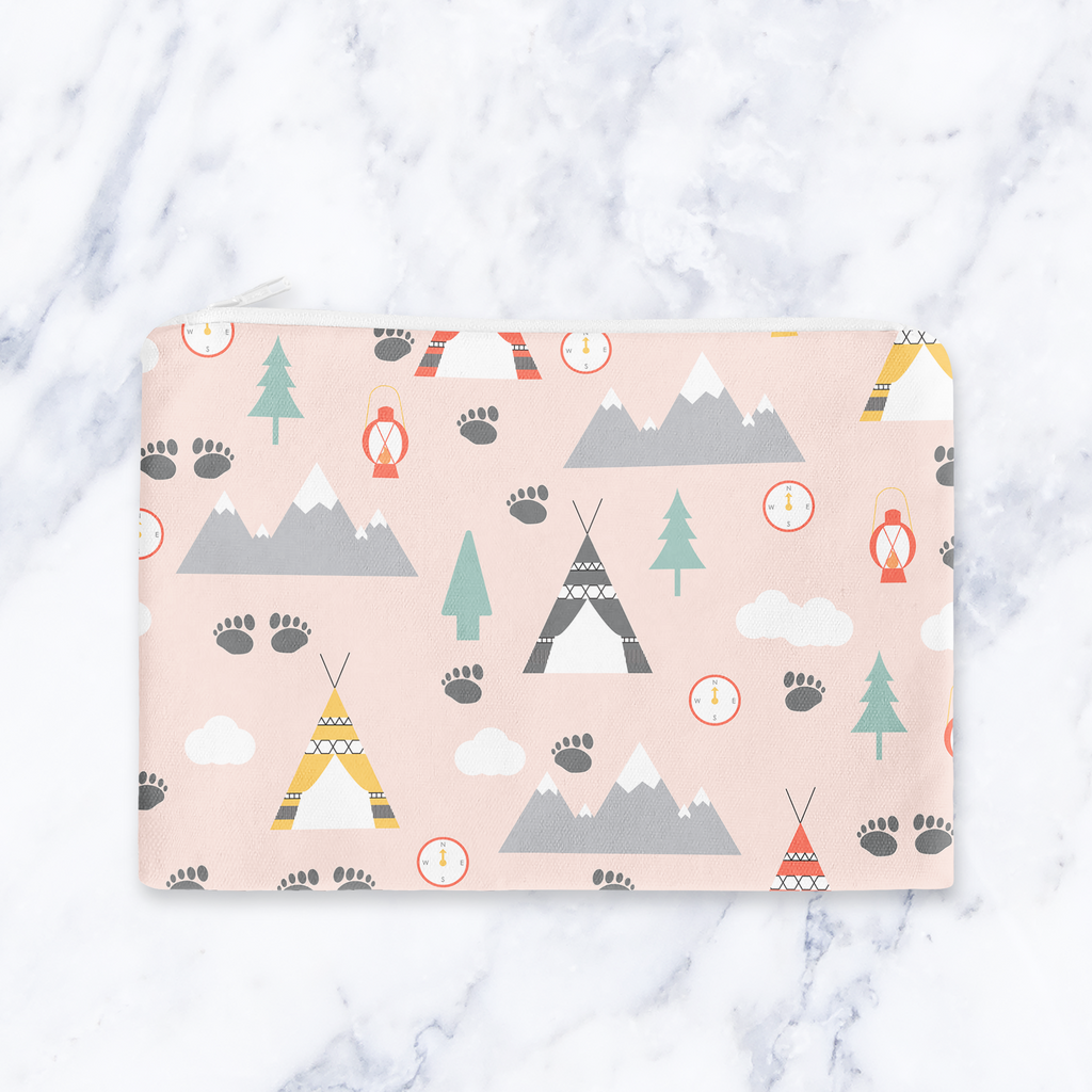 Adventure Explorer Makeup Bag - Wilderness Theme Travel Pouch - Explorer's Cosmetic Bag