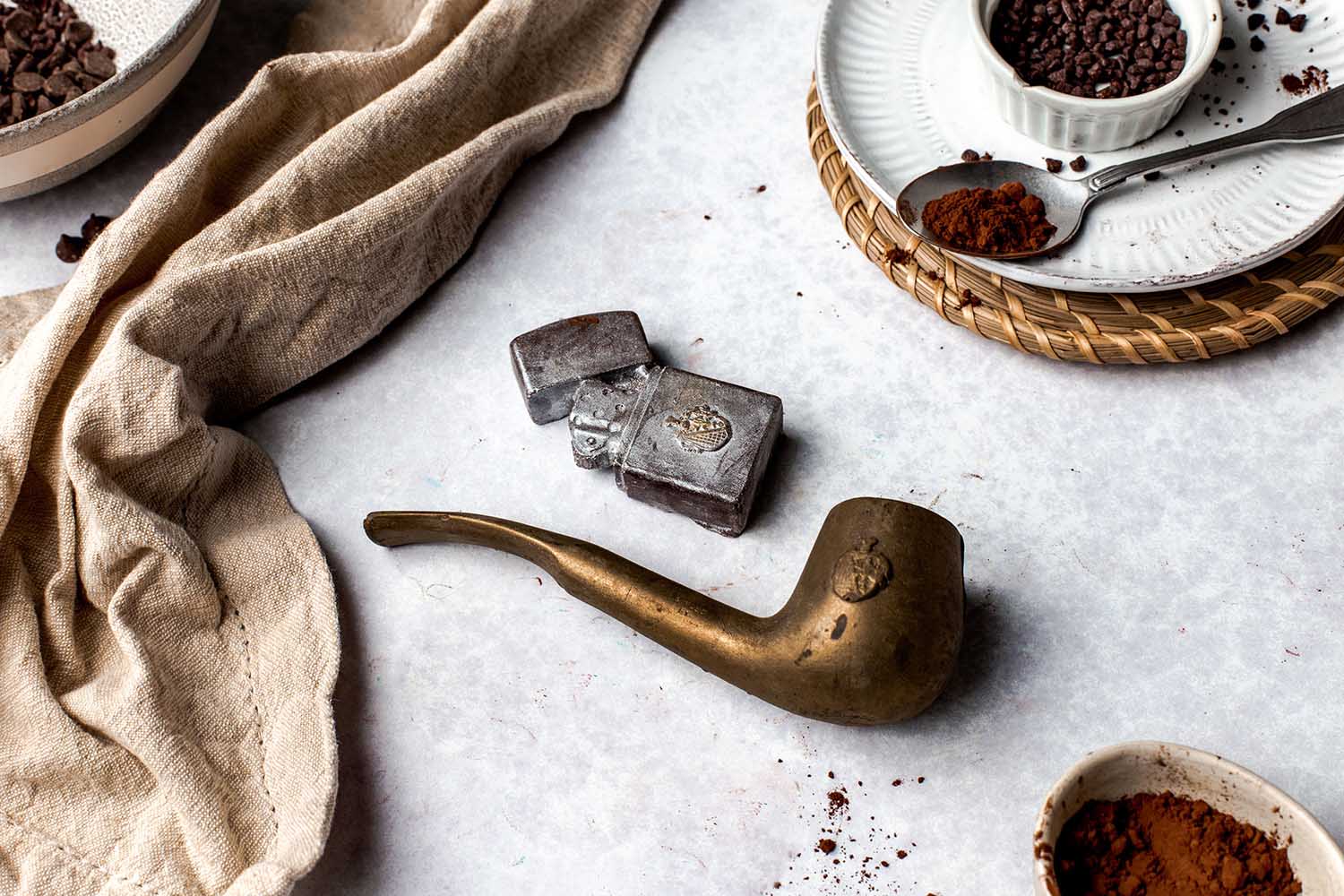 Chocolate Pipe & Lighter Smoker’s Gift Box