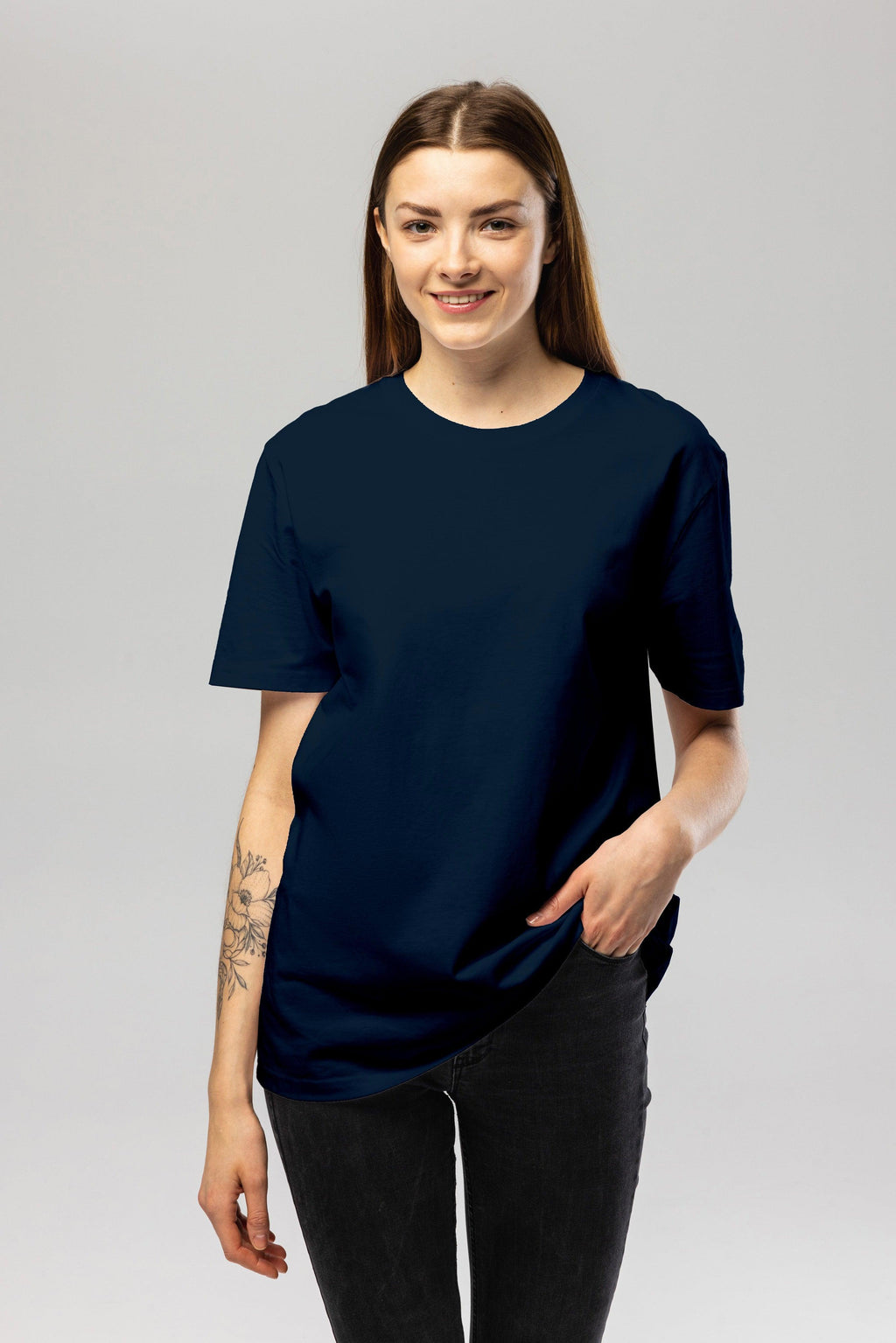 Navy Organic Cotton T Shirt