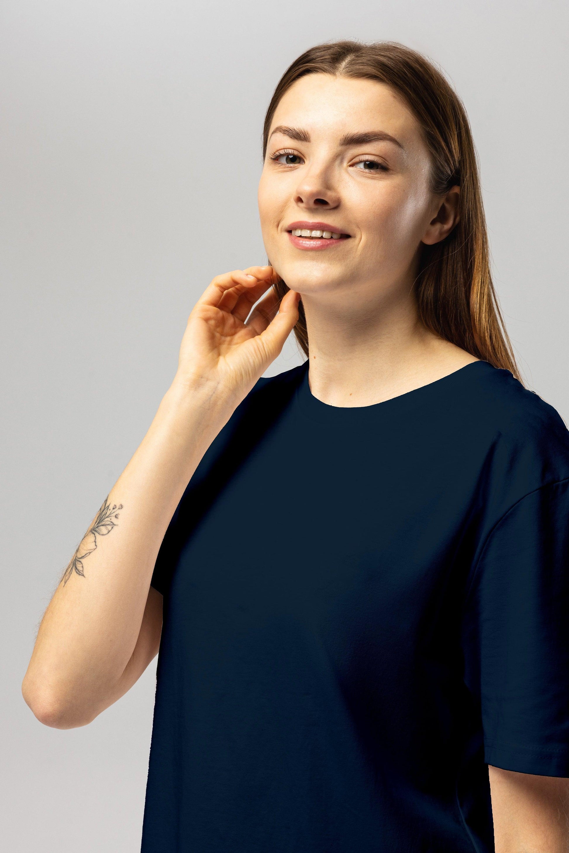 Navy Organic Cotton T Shirt