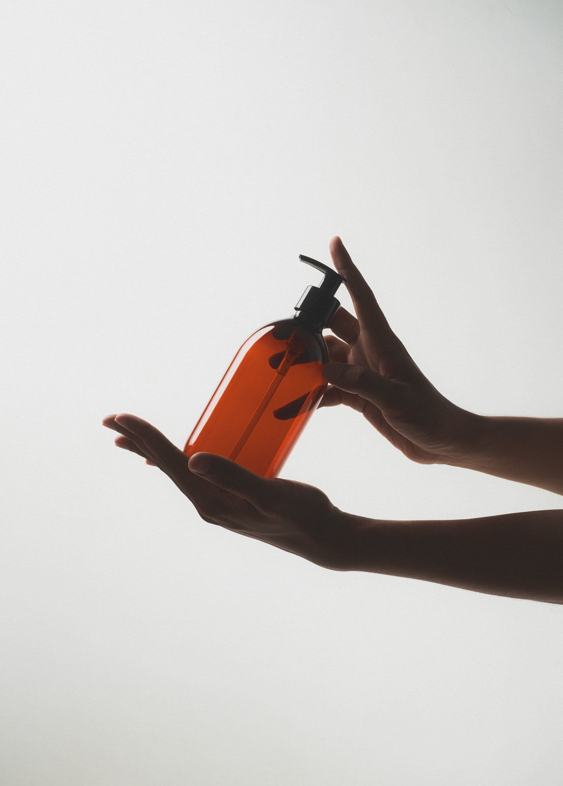 Amber Plastic Pump Bottle