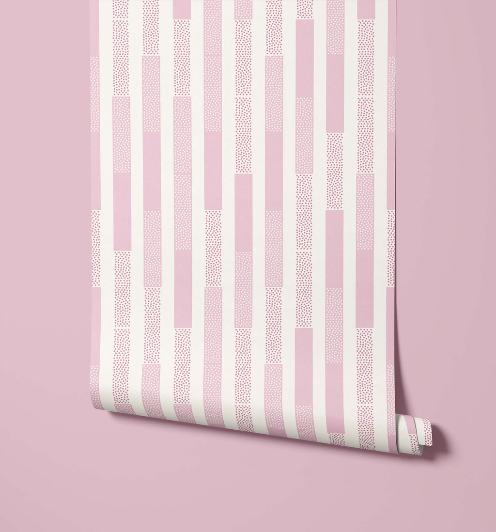 Polka Stripe Wallpaper