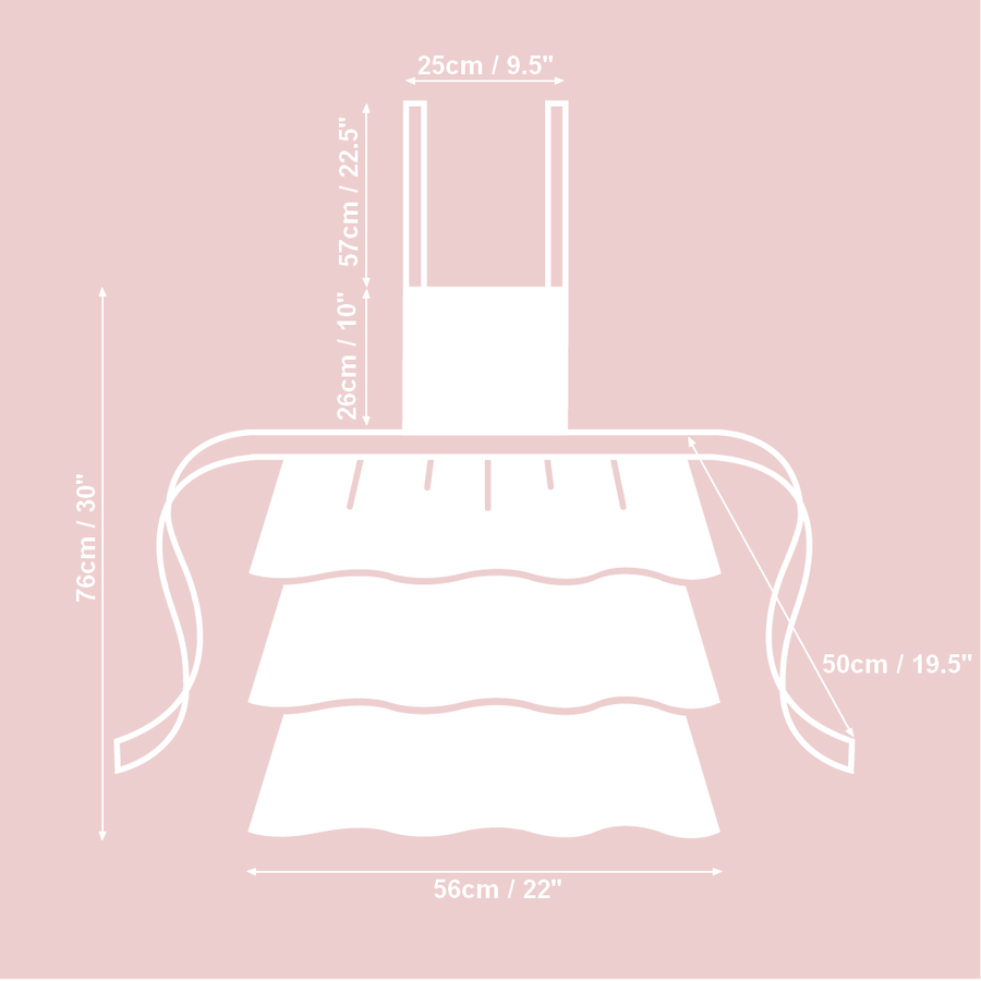 Botanico Ruffled Apron – Floral Design & Cotton Lace Detail by Hortensias Home at www.brixbailey.com