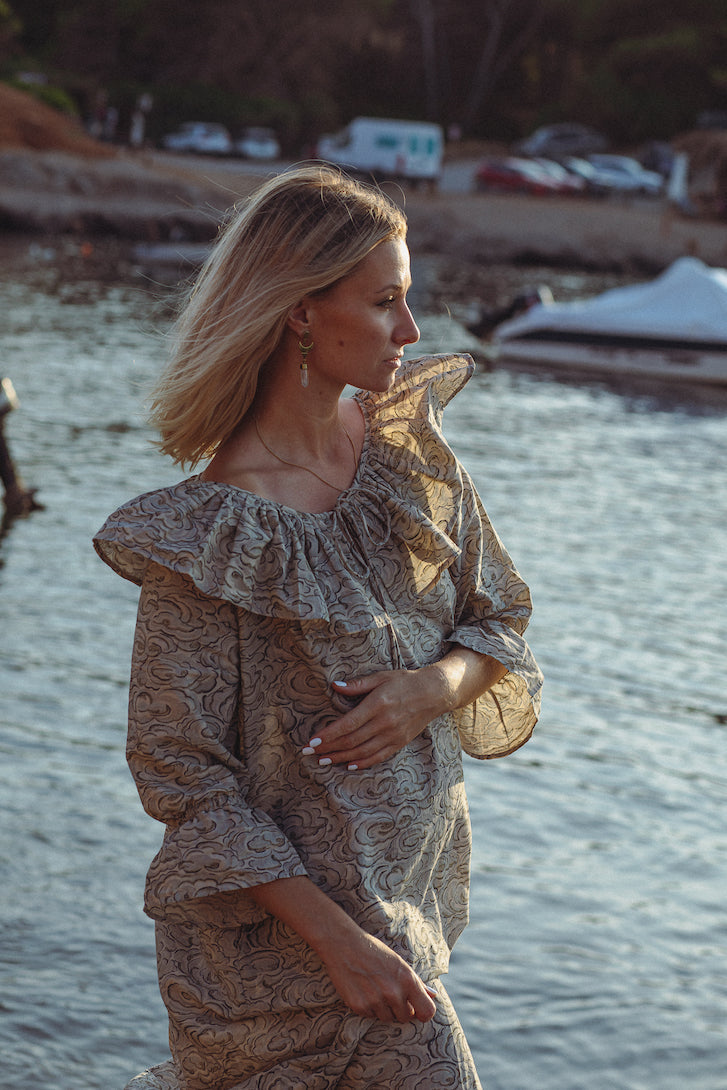 Kumo Clouds Dress - Print Sisters Loungewear