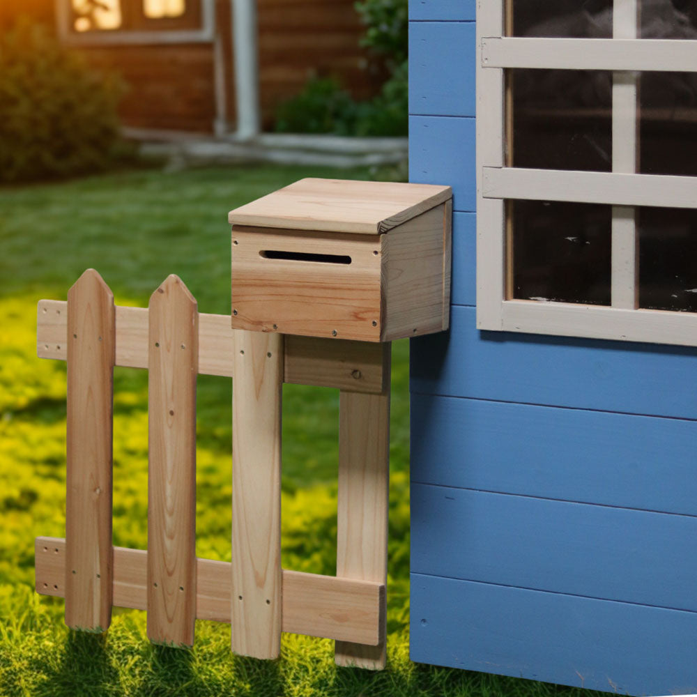 Wooden Postbox and Fence for Kids