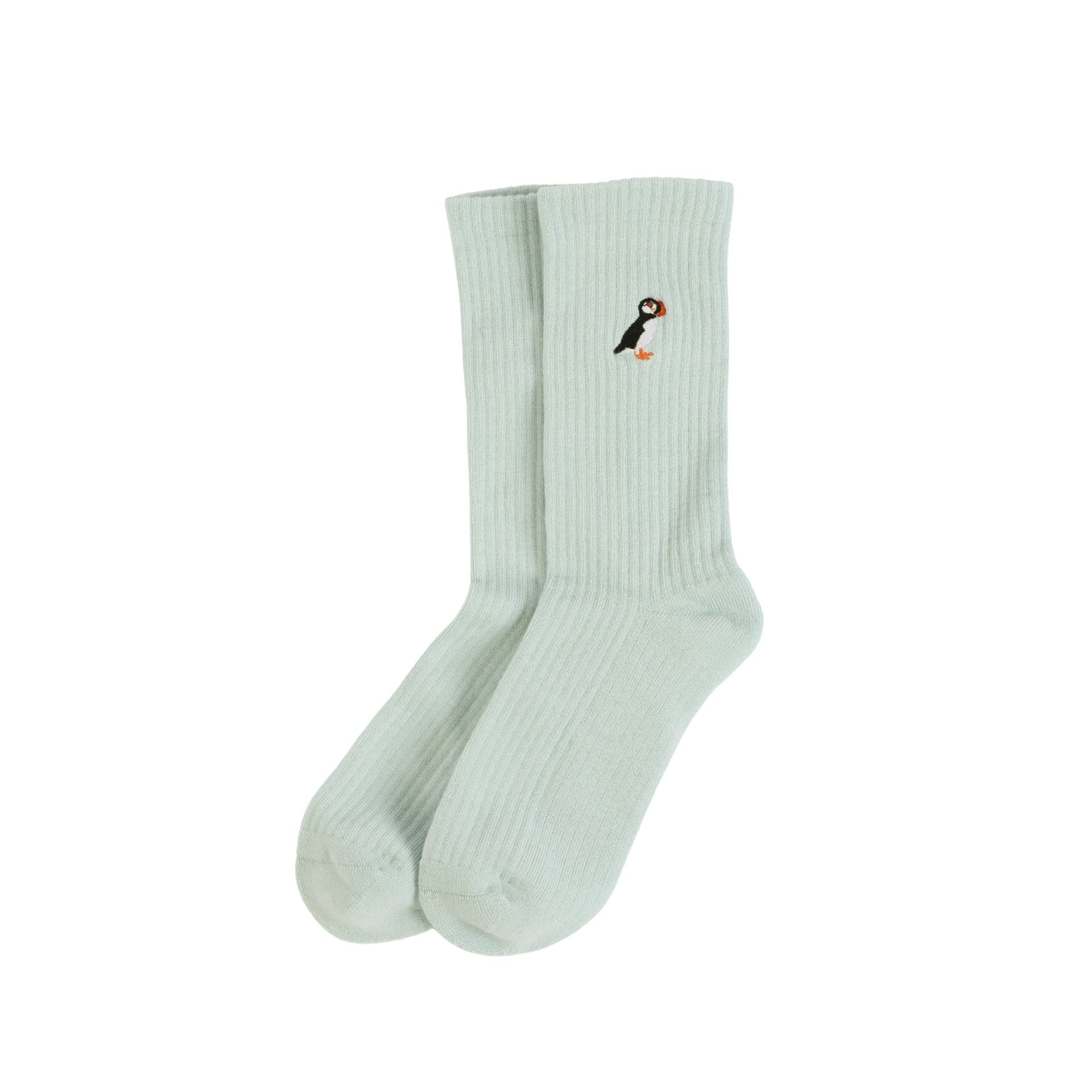 Save the Puffin Ribbed Bamboo Socks