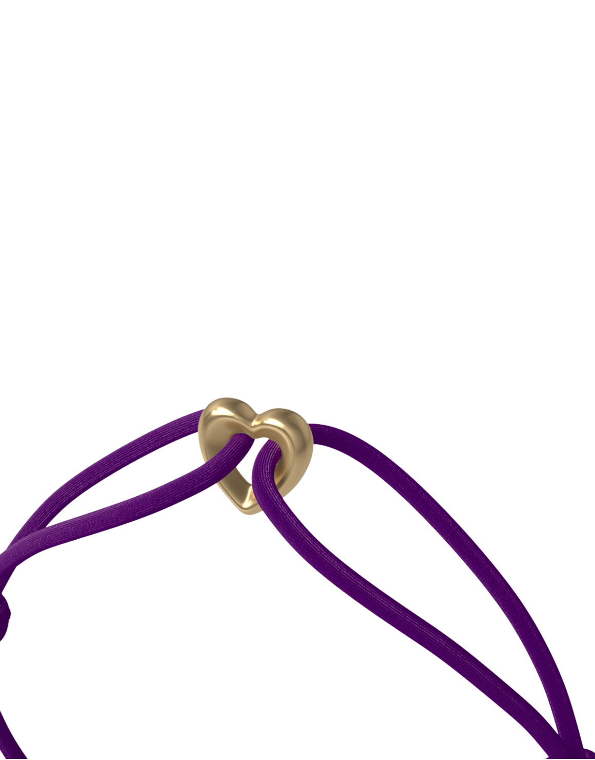 Golden Heart Cord Bracelet