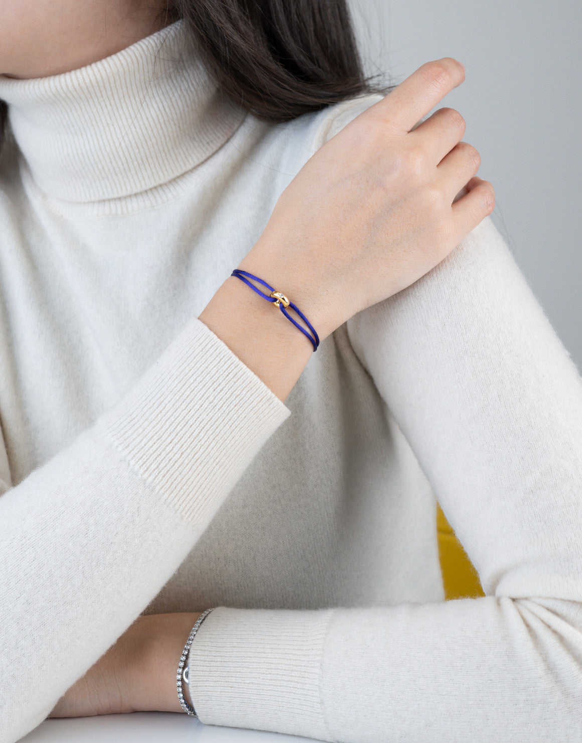 Mini Golden Soho Diamond Cord Bracelet