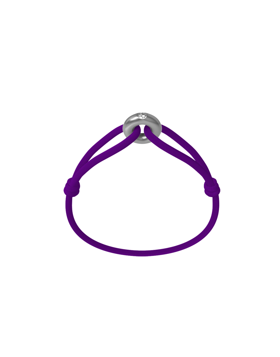 Silver Soho Diamond Cord Bracelet