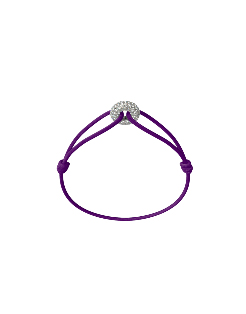 Mini Silver Soho Pavé Cord Bracelet