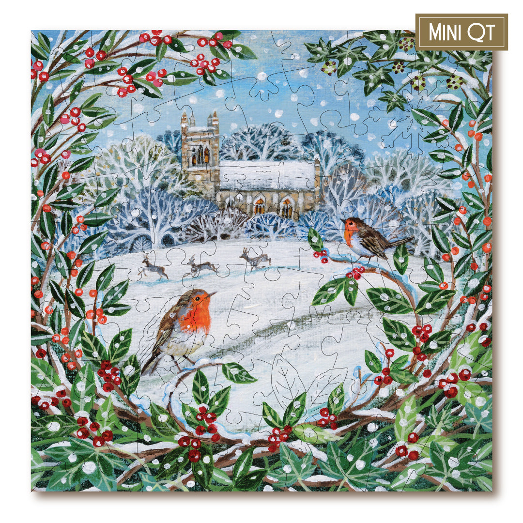 Snow Scene with Robins MINI QT