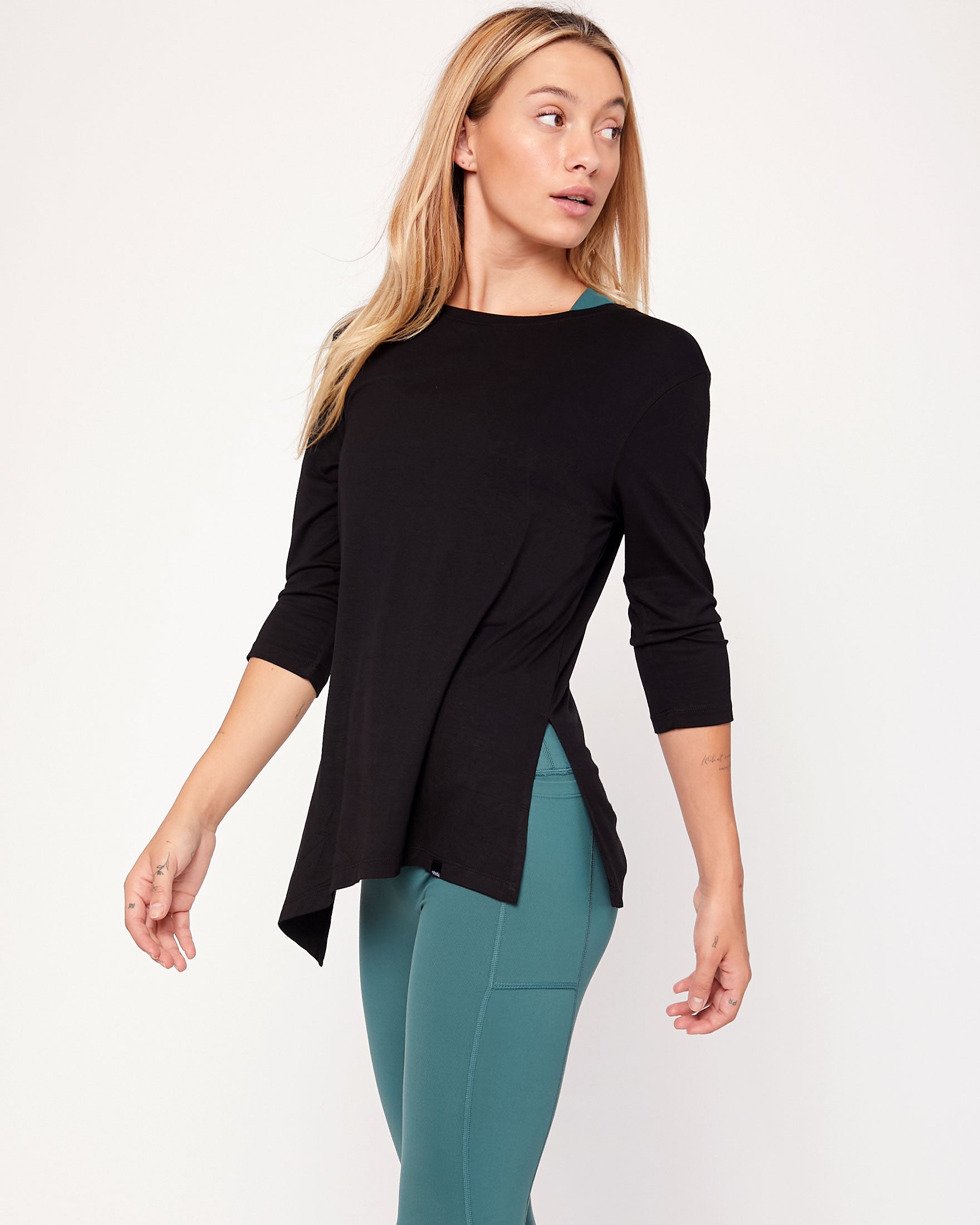 Side Tie 3/4 Sleeve Top