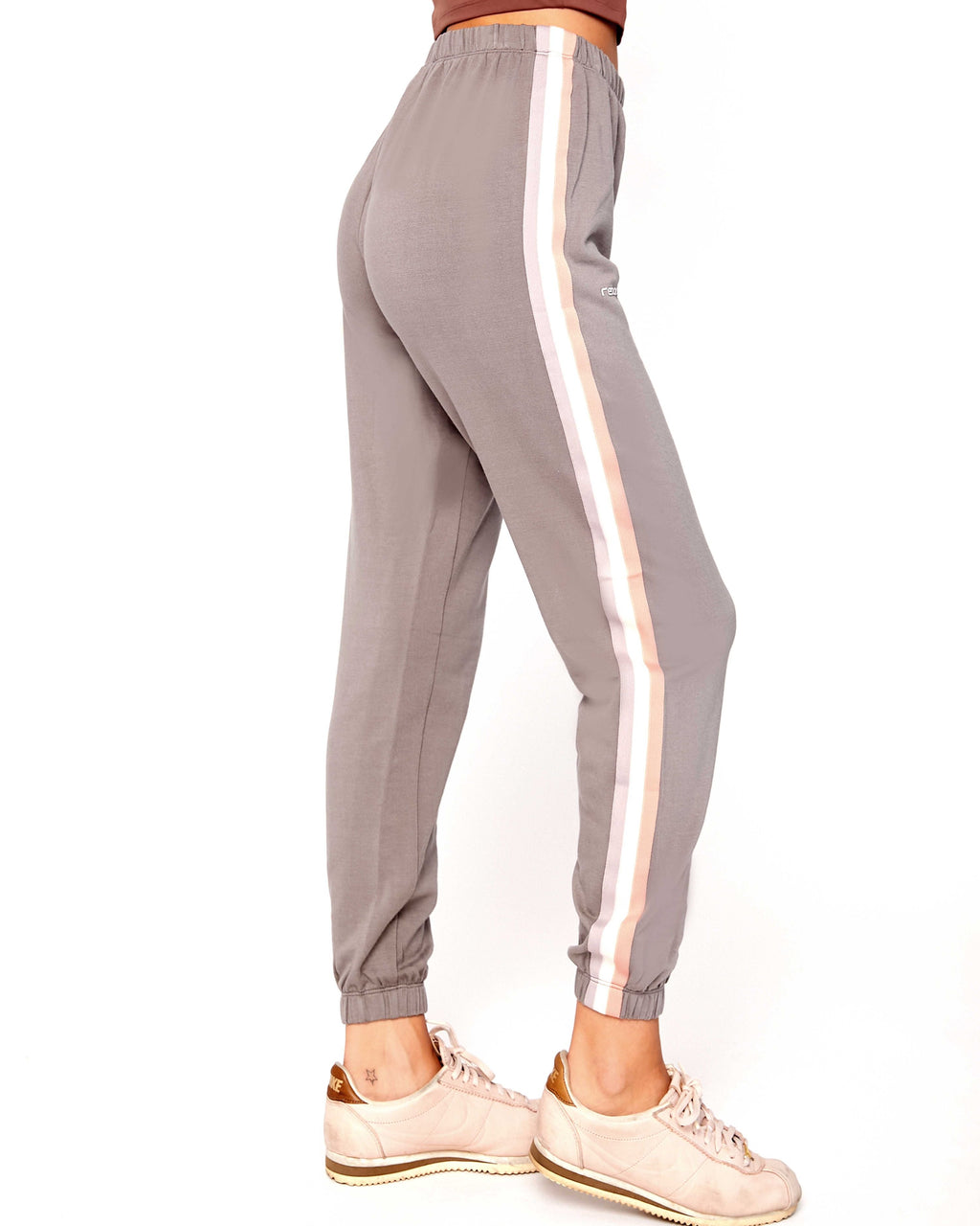 Fleece Lite Sweatpants in Muted Stripe