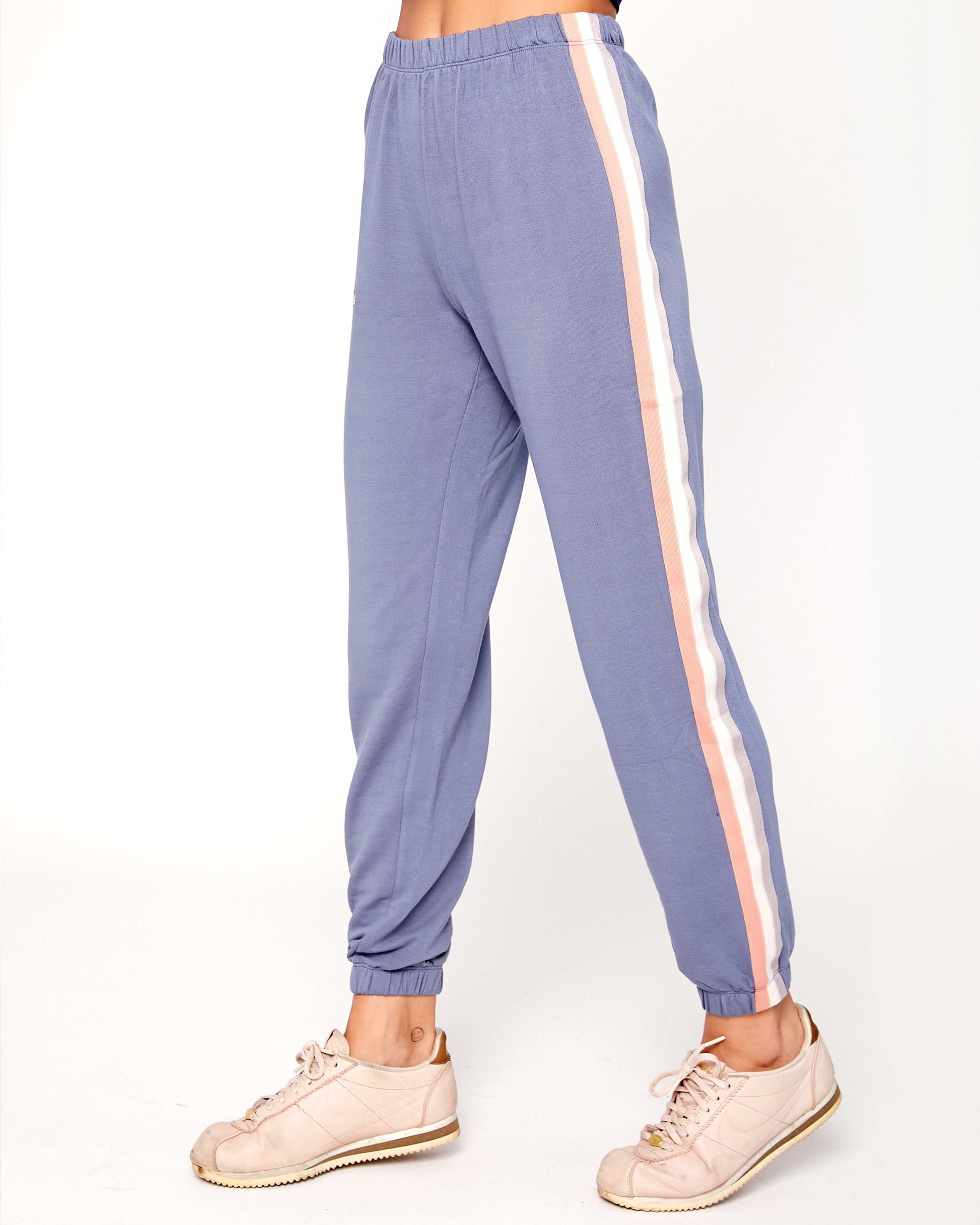 Fleece Lite Sweatpants in Muted Stripe
