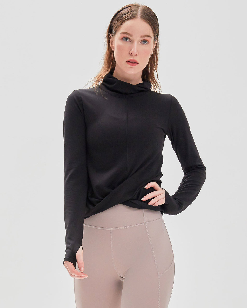 Turtle Cowl Neck Coziplex Long Sleeve Top