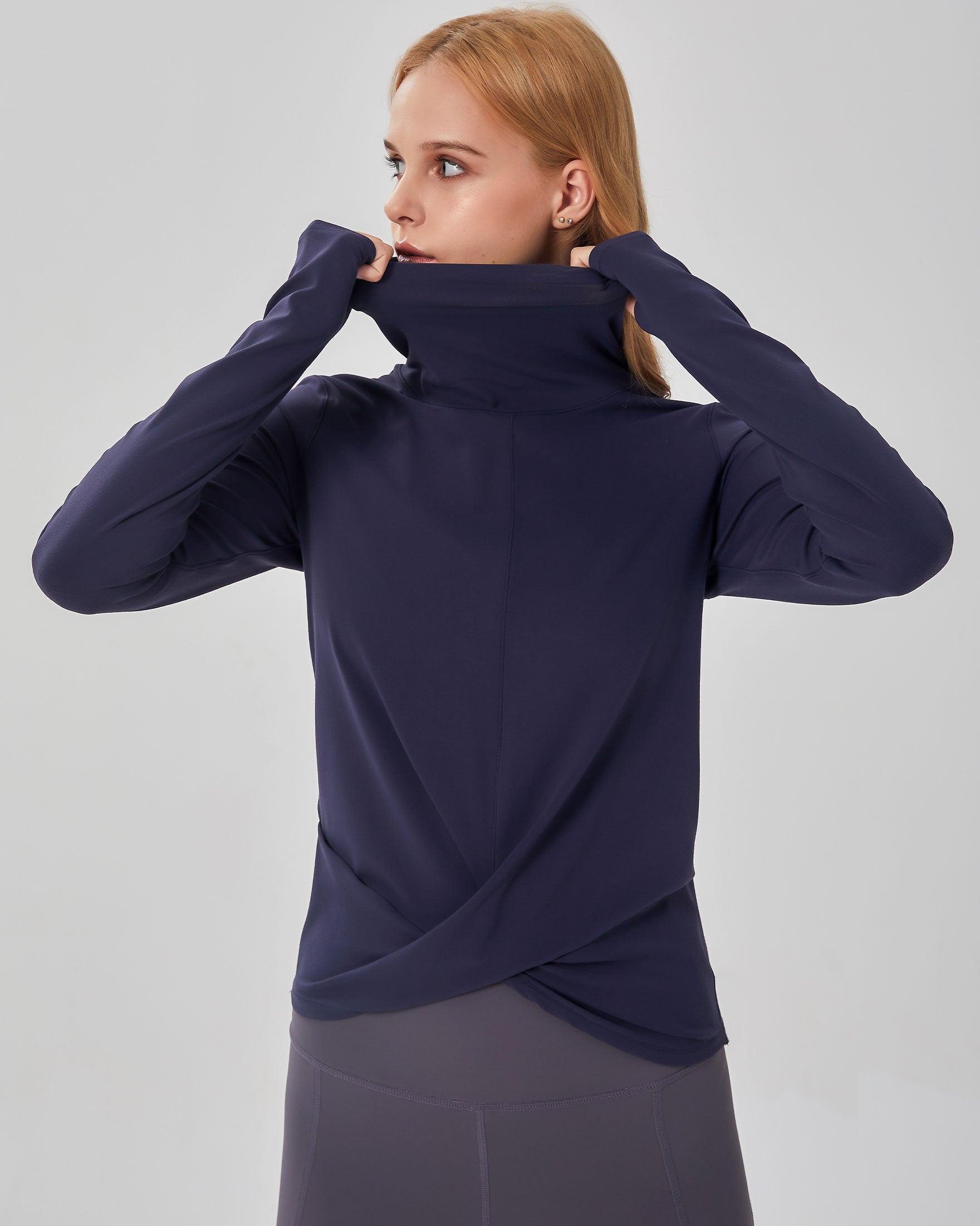 Turtle Cowl Neck Coziplex Long Sleeve Top