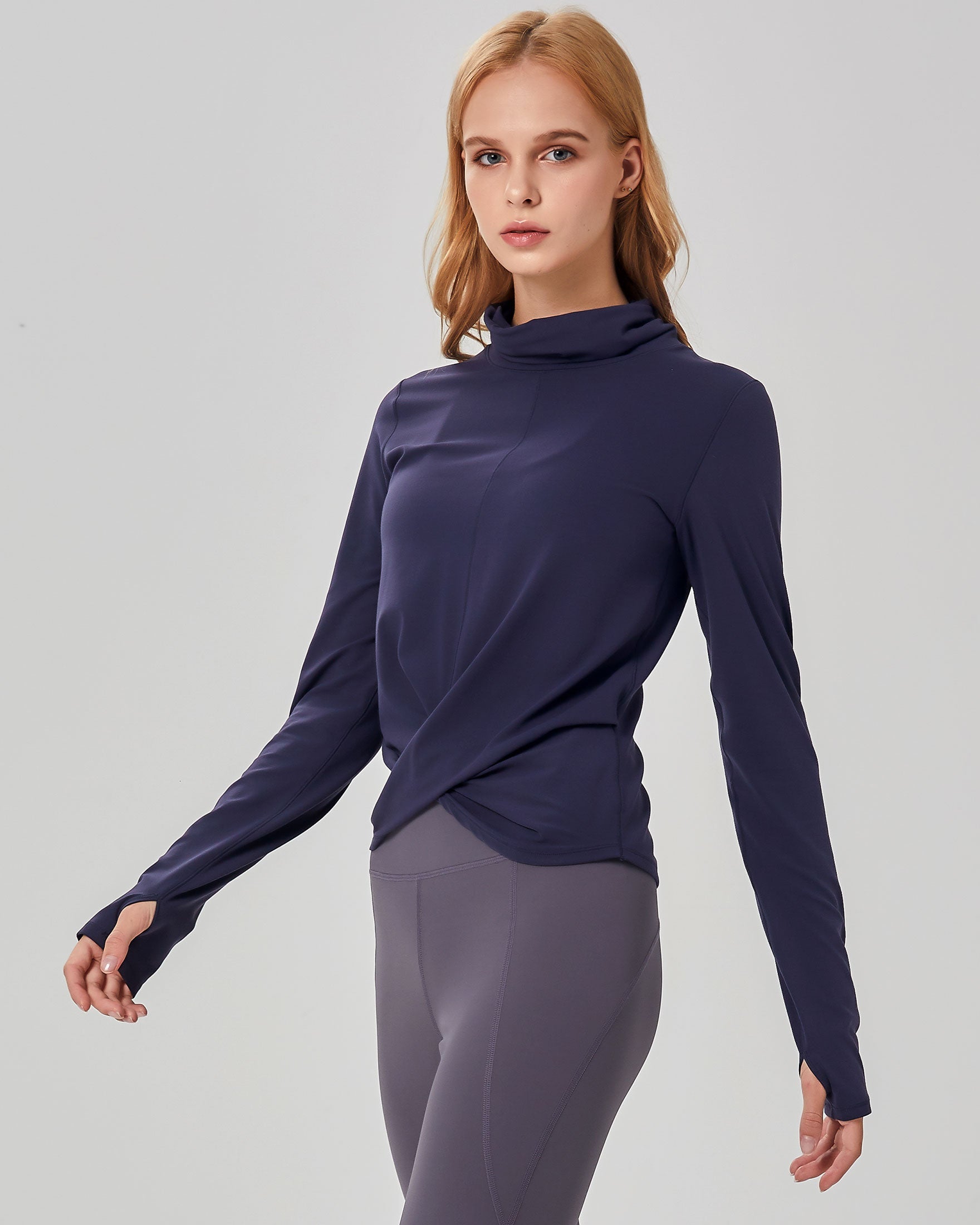 Turtle Cowl Neck Coziplex Long Sleeve Top