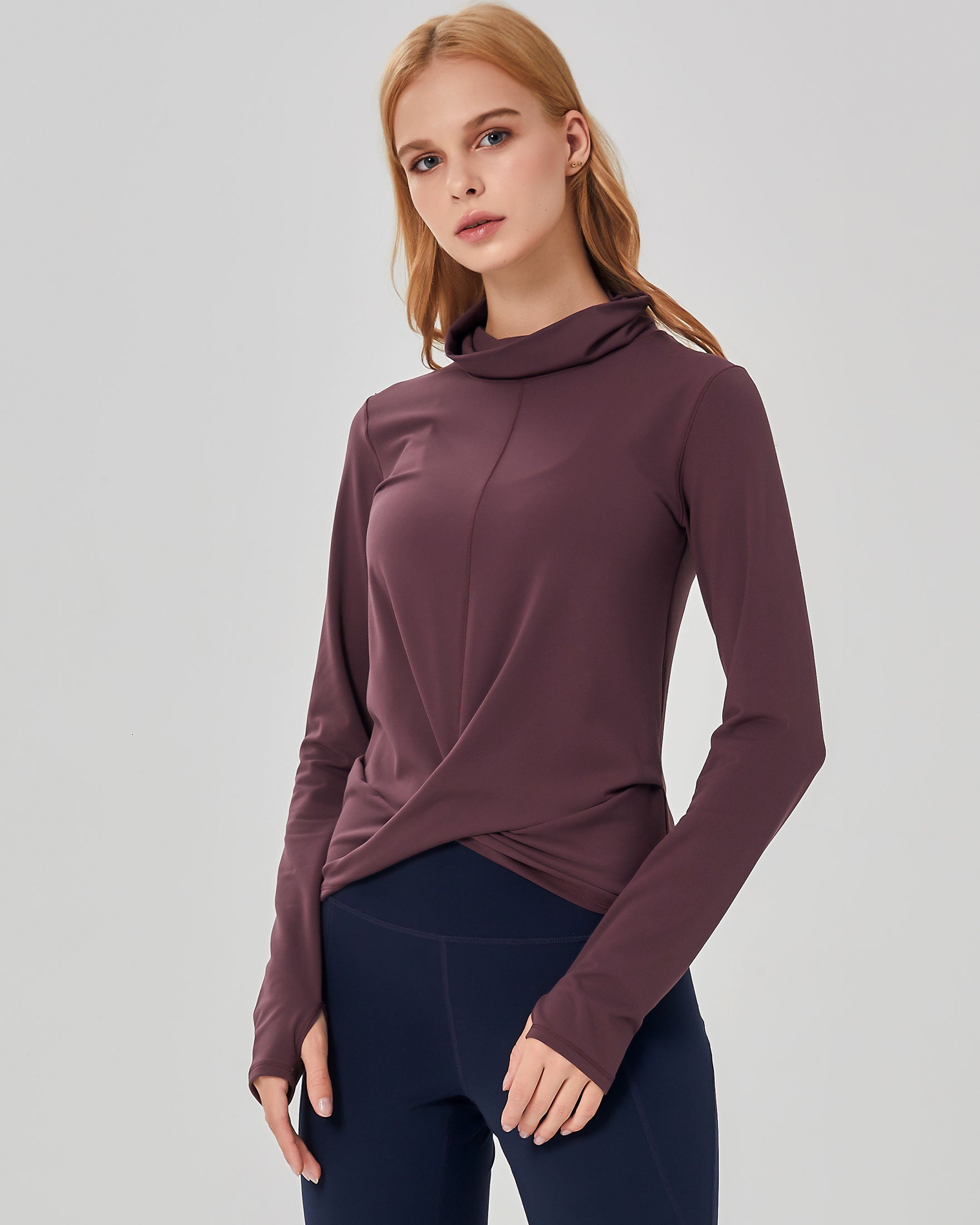 Turtle Cowl Neck Coziplex Long Sleeve Top