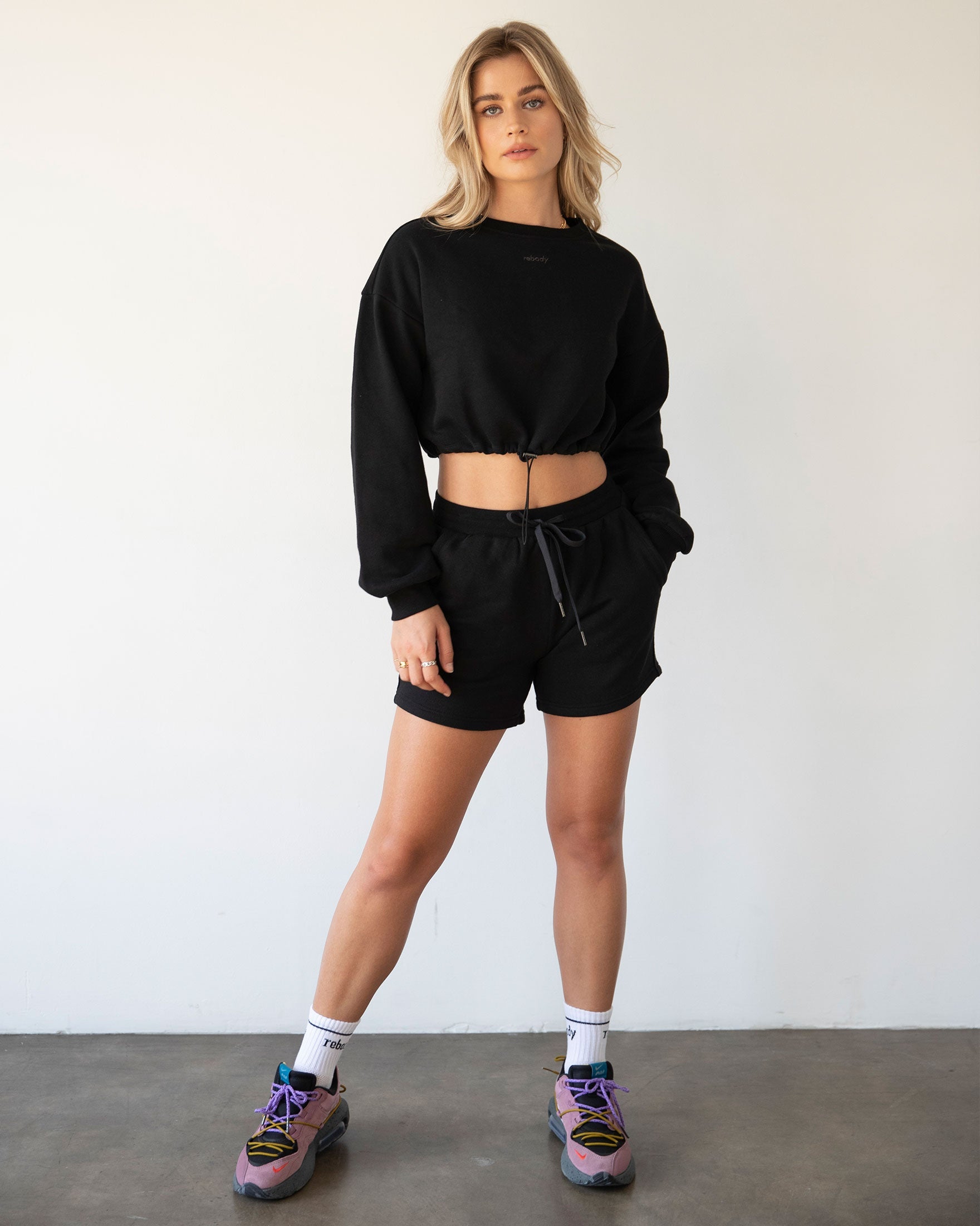 Puff Sleeve Crop Sweatshirt