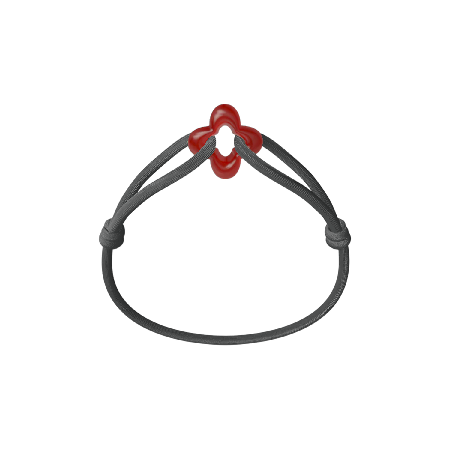 Red Clover Cord Bracelet with Carnelian