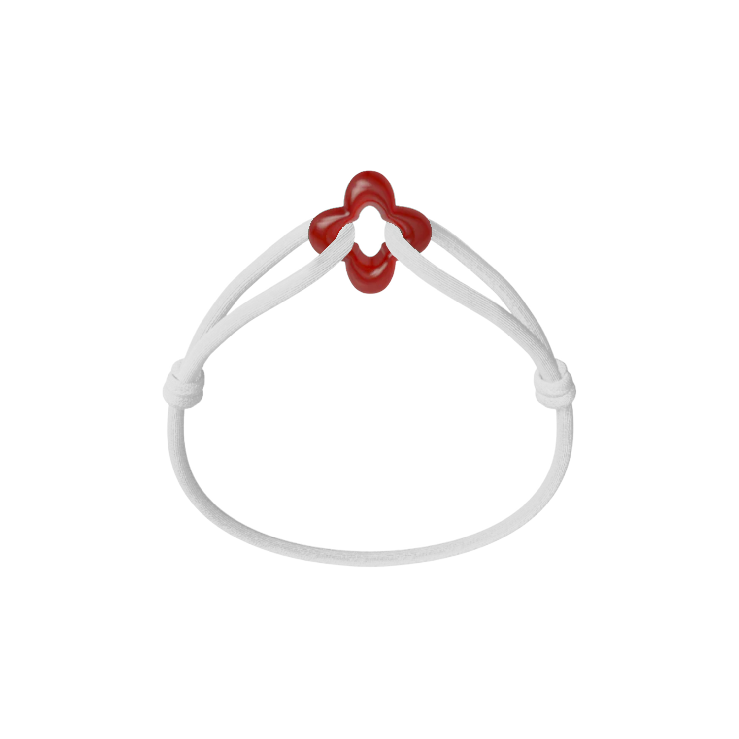 Red Clover Cord Bracelet with Carnelian