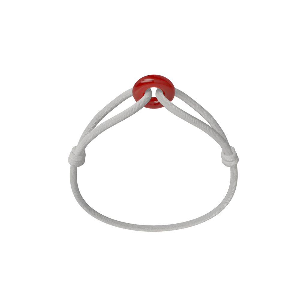 Red Soho Cord Bracelet with Carnelian