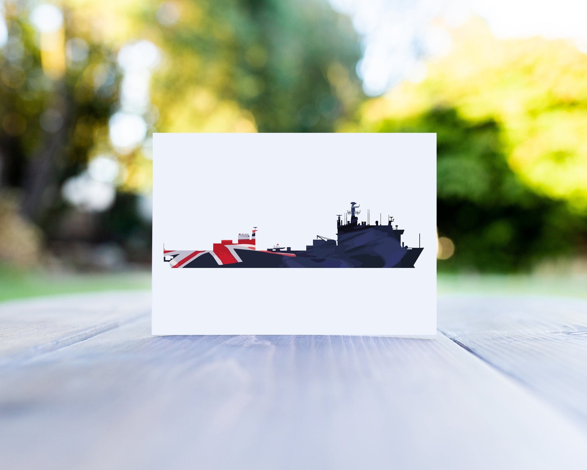 Blue Ensign Greeting Card with Red Envelope
