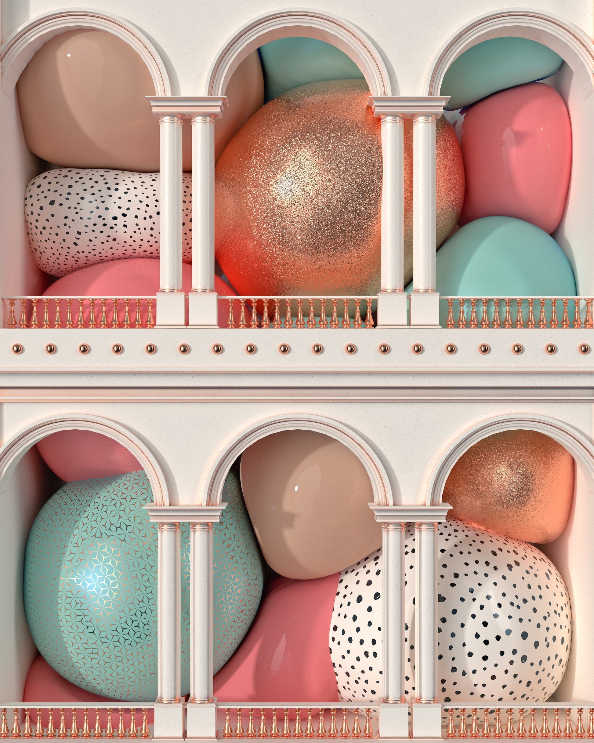 Dreamscapes and Artificial Architecture Digital Art Print