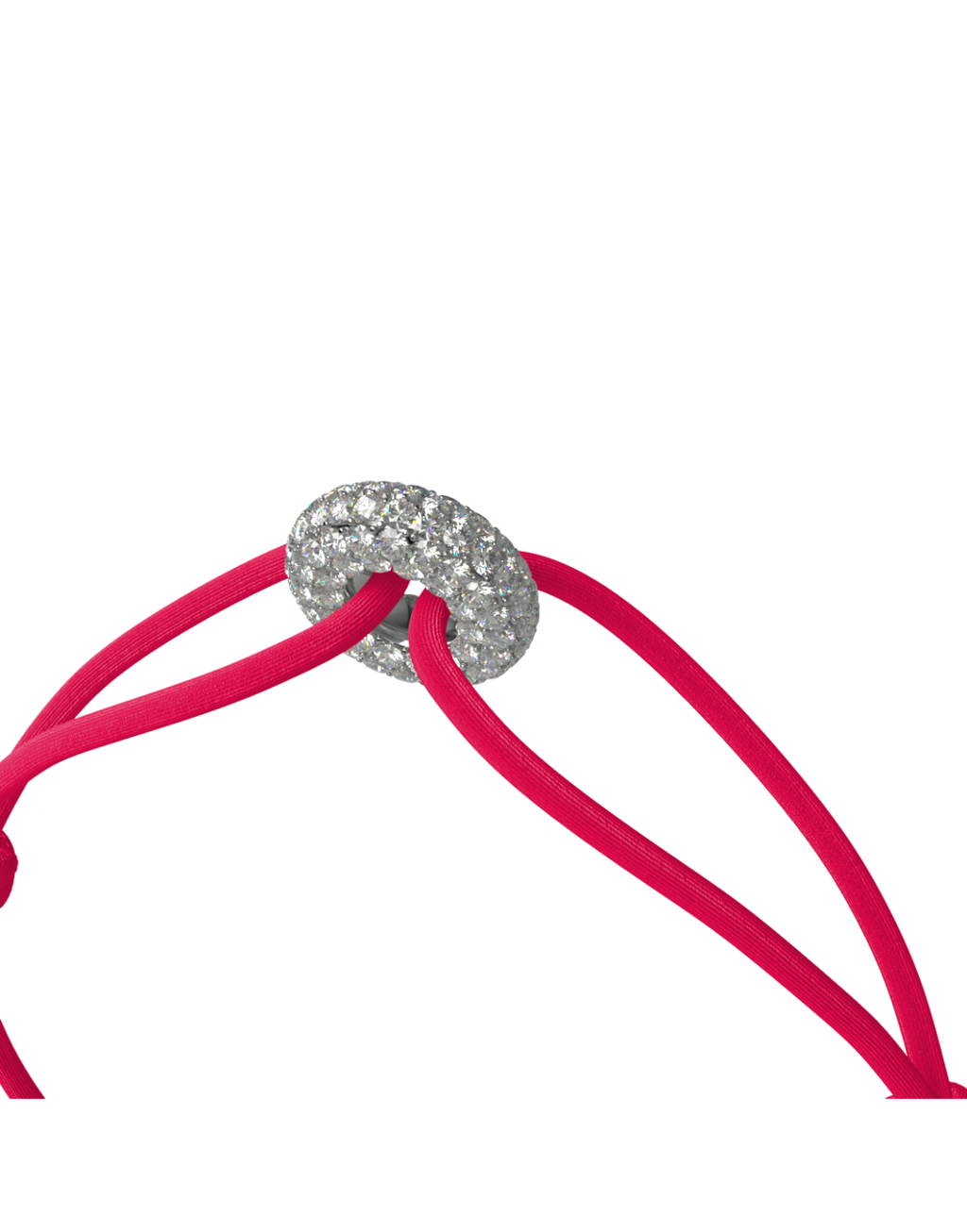 Mini Silver Soho Pavé Cord Bracelet