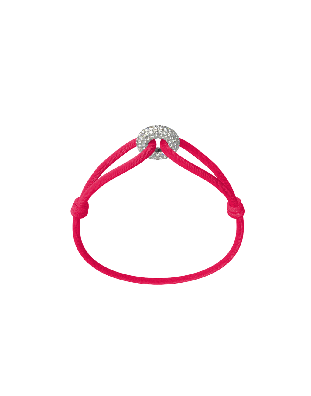 Silver Soho Pavé Cord Bracelet