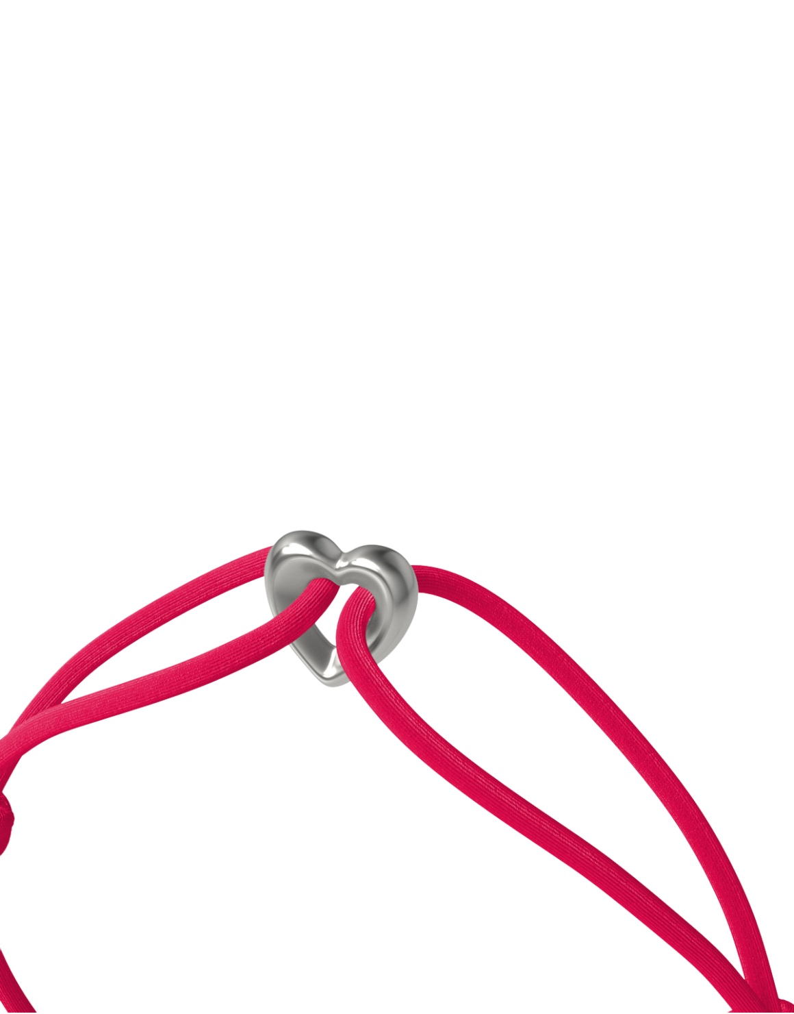 Silver Heart Cord Bracelet