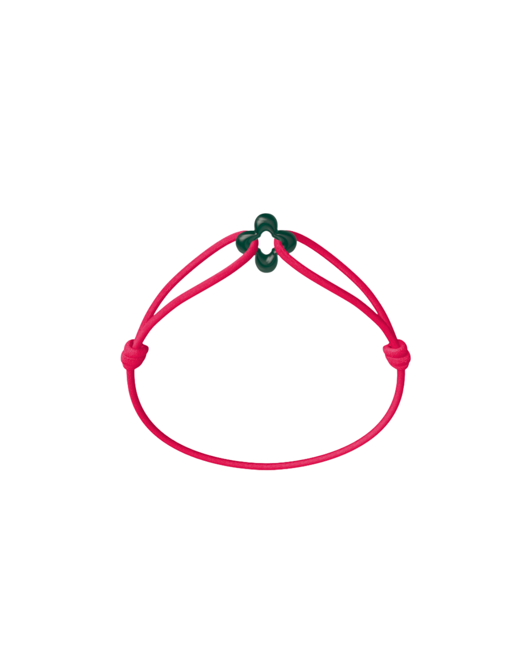 Mini Green Clover Cord Bracelet