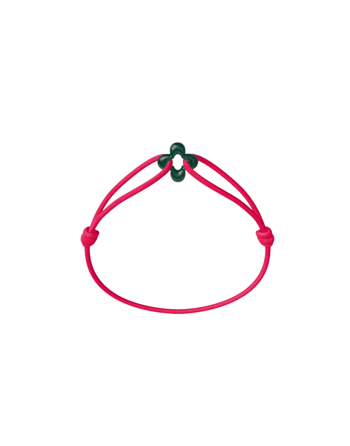 Mini Green Clover Cord Bracelet