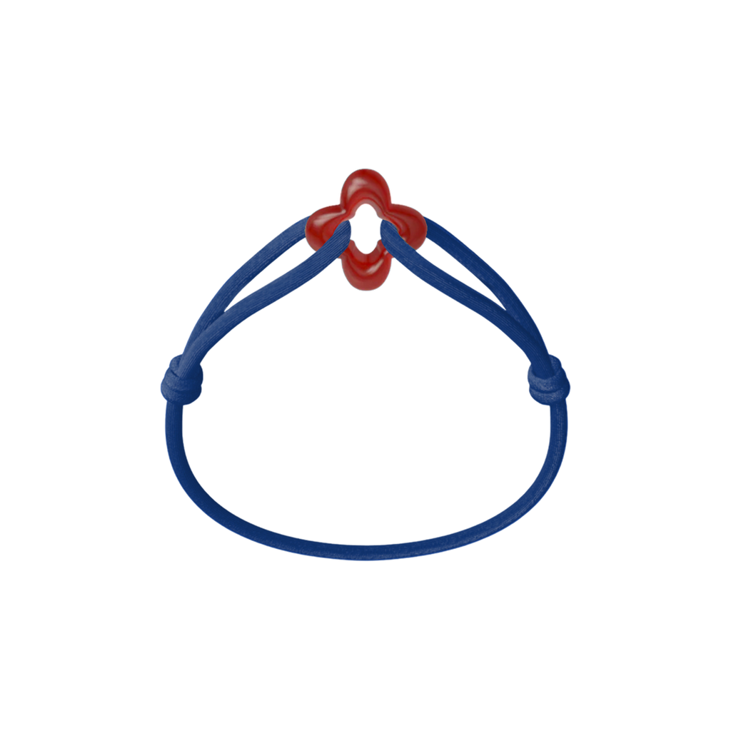 Red Clover Cord Bracelet with Carnelian