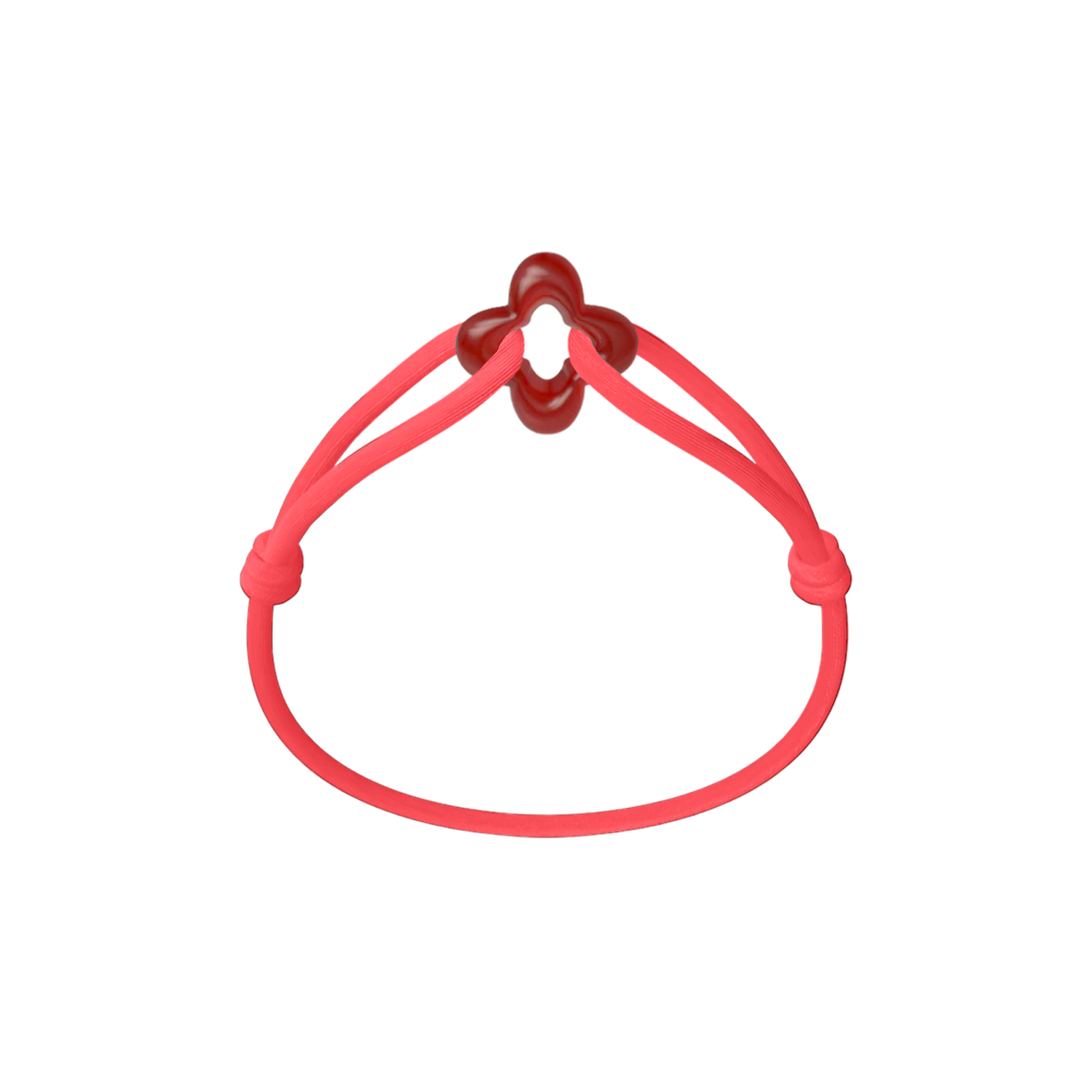 Red Clover Cord Bracelet with Carnelian