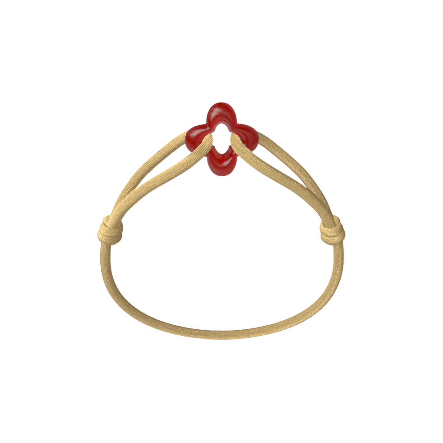 Red Clover Cord Bracelet with Carnelian