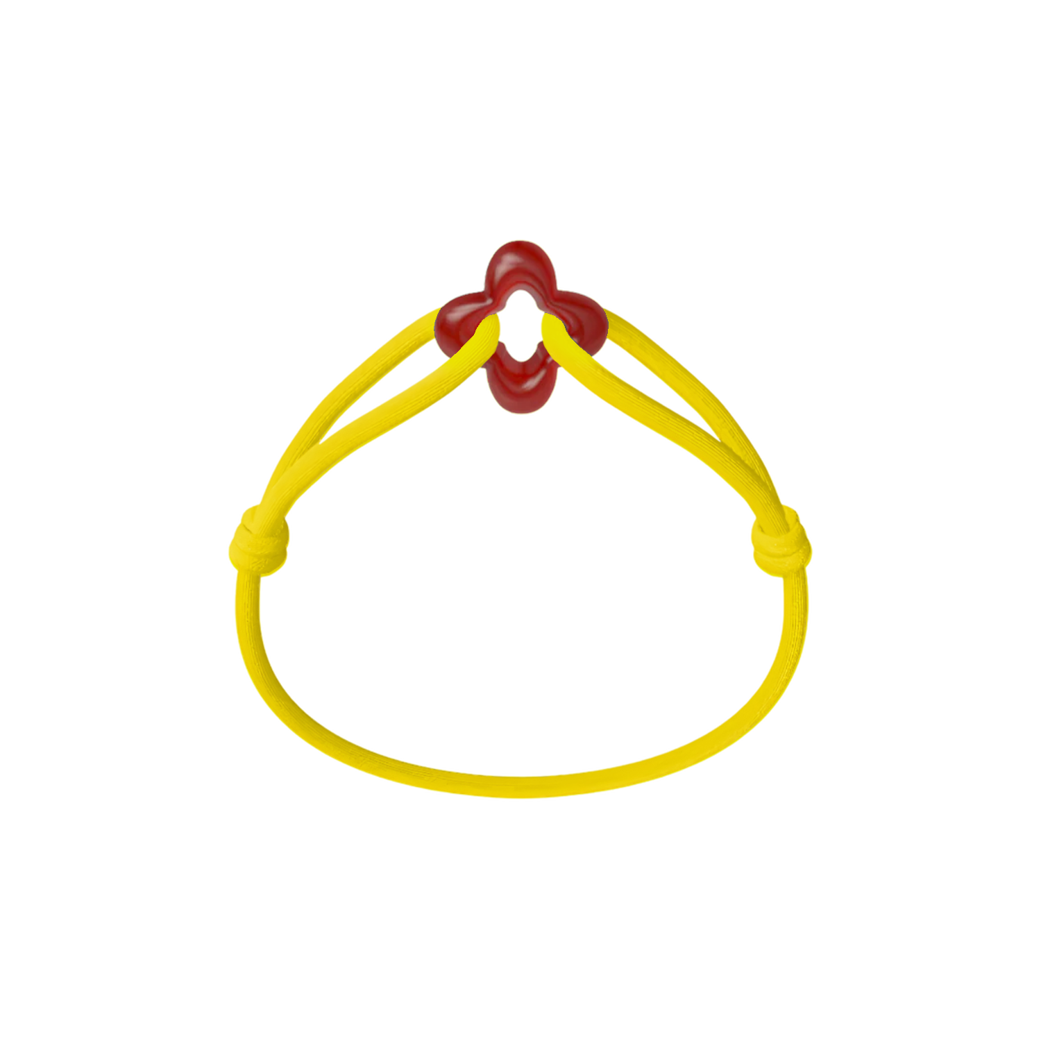 Red Clover Cord Bracelet with Carnelian