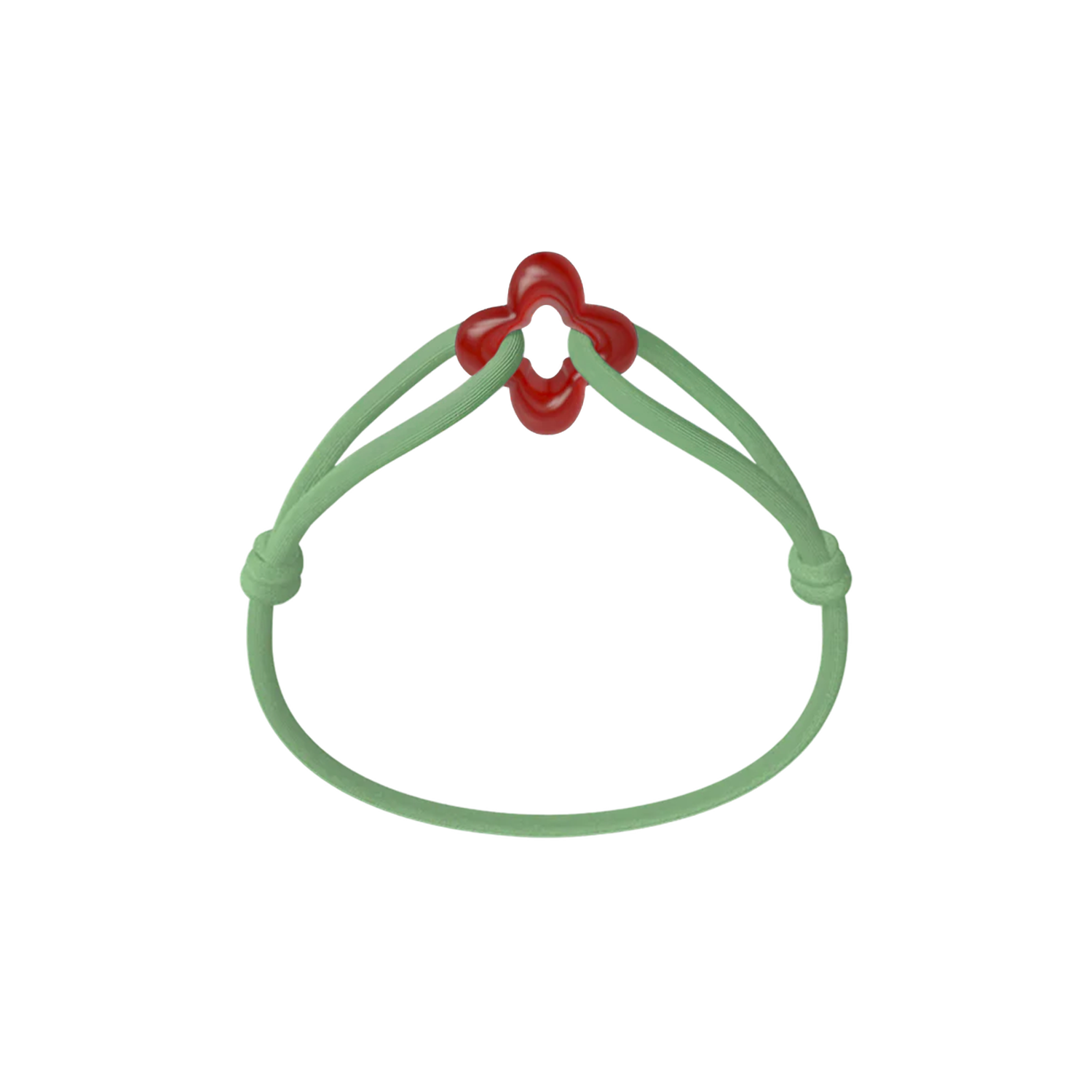 Red Clover Cord Bracelet with Carnelian