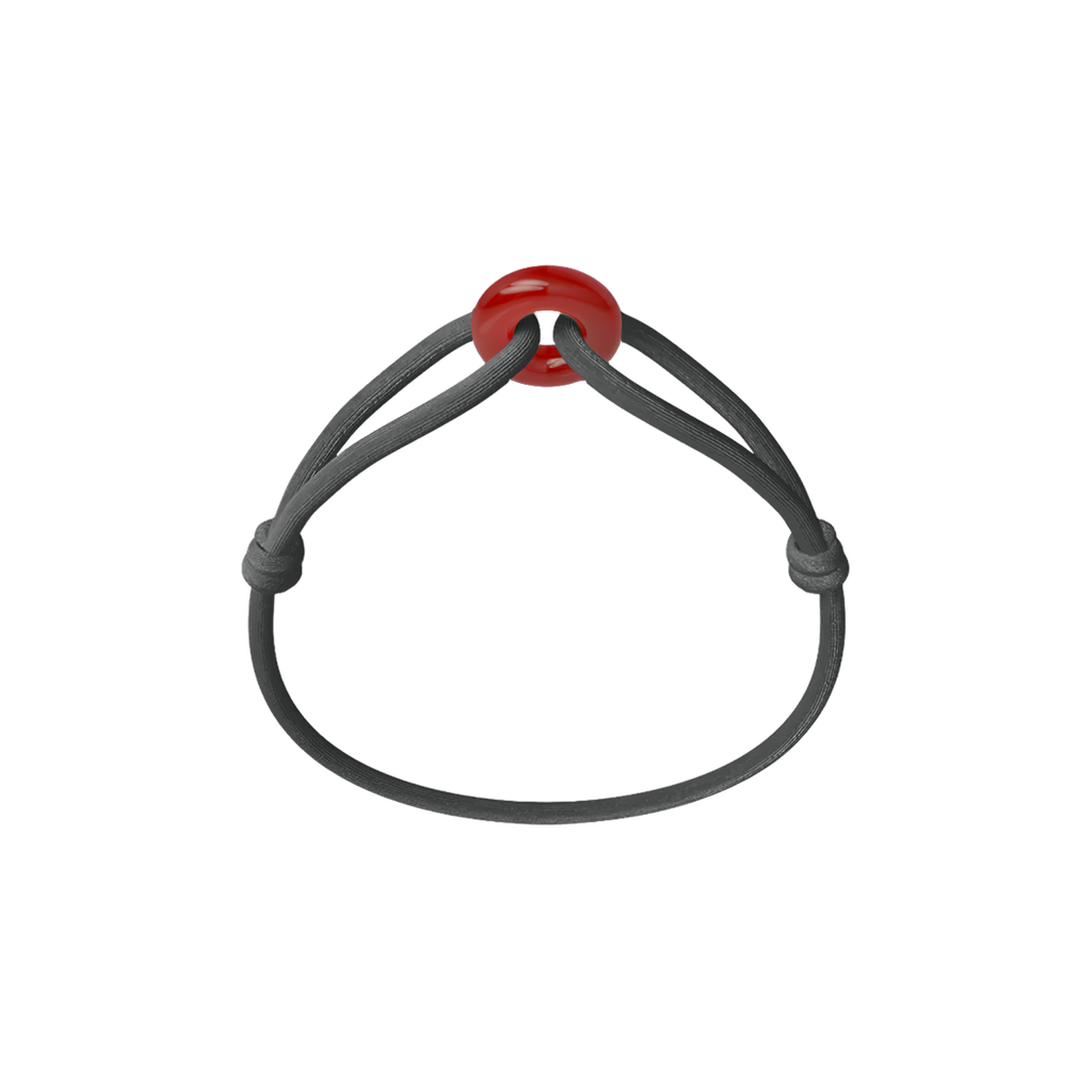 Red Soho Cord Bracelet with Carnelian