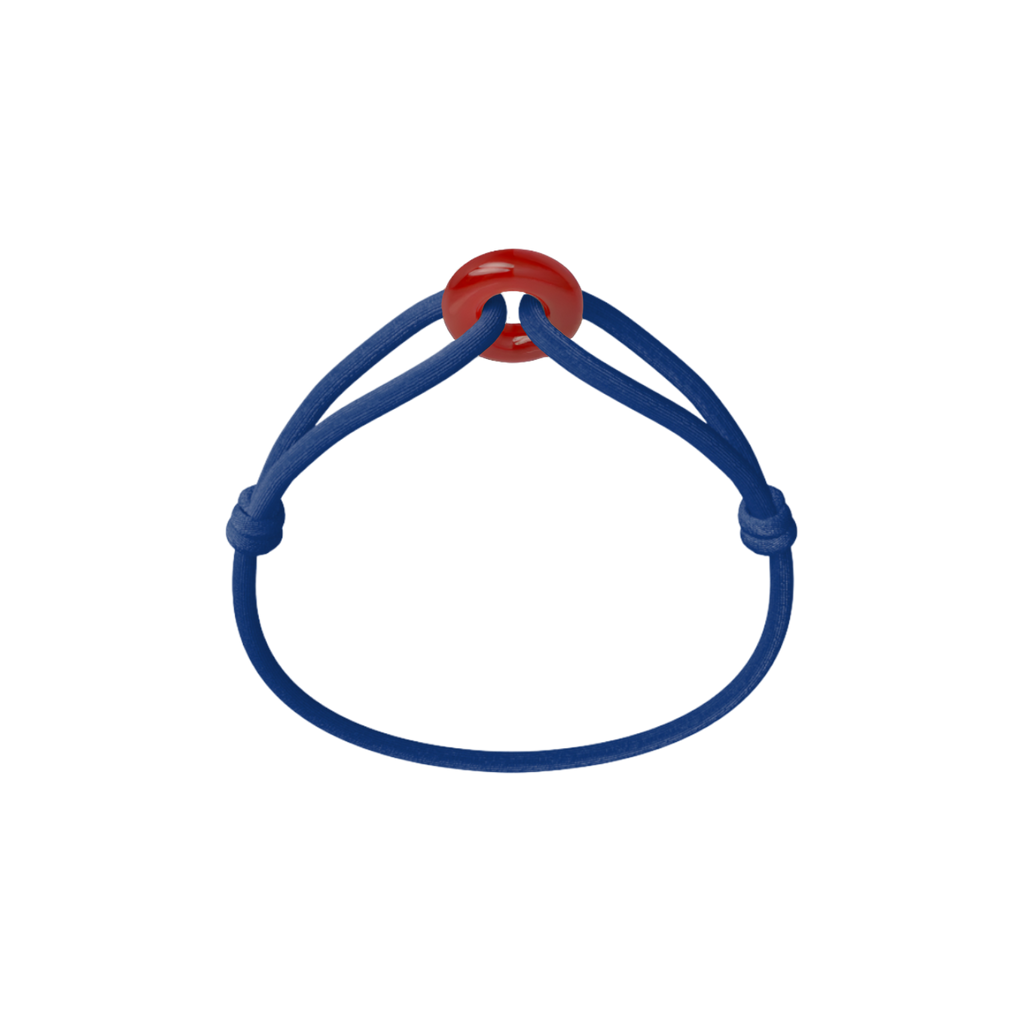 Red Soho Cord Bracelet with Carnelian