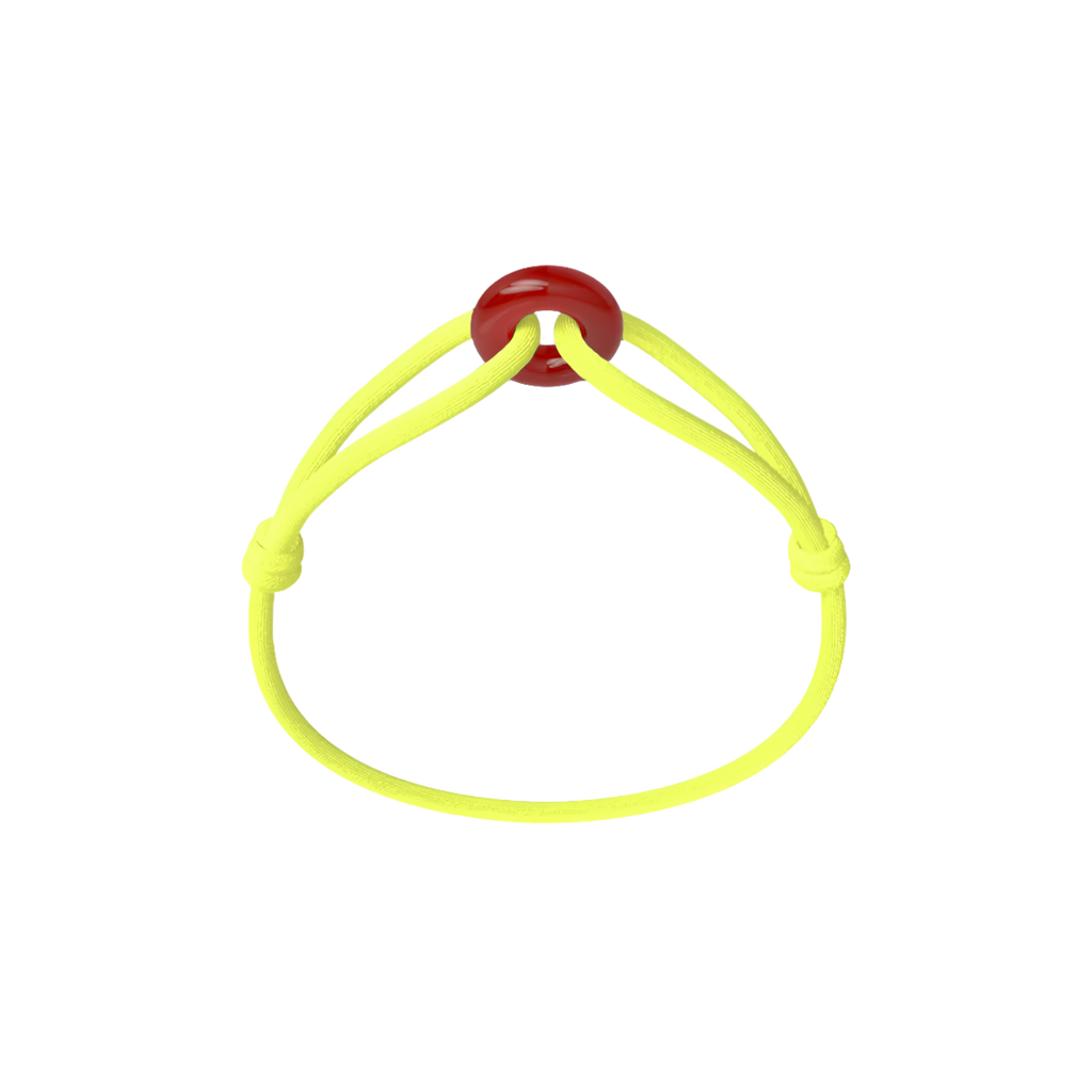 Red Soho Cord Bracelet with Carnelian