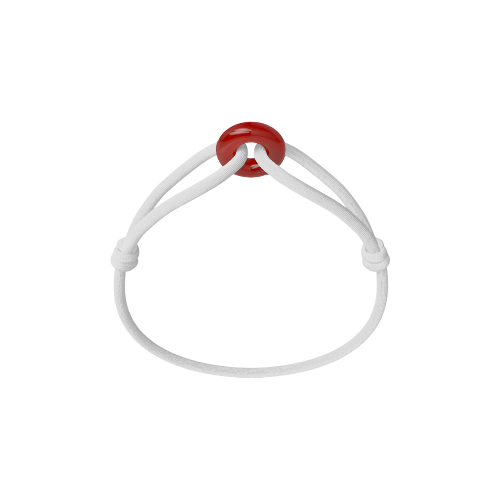 Red Soho Cord Bracelet with Carnelian
