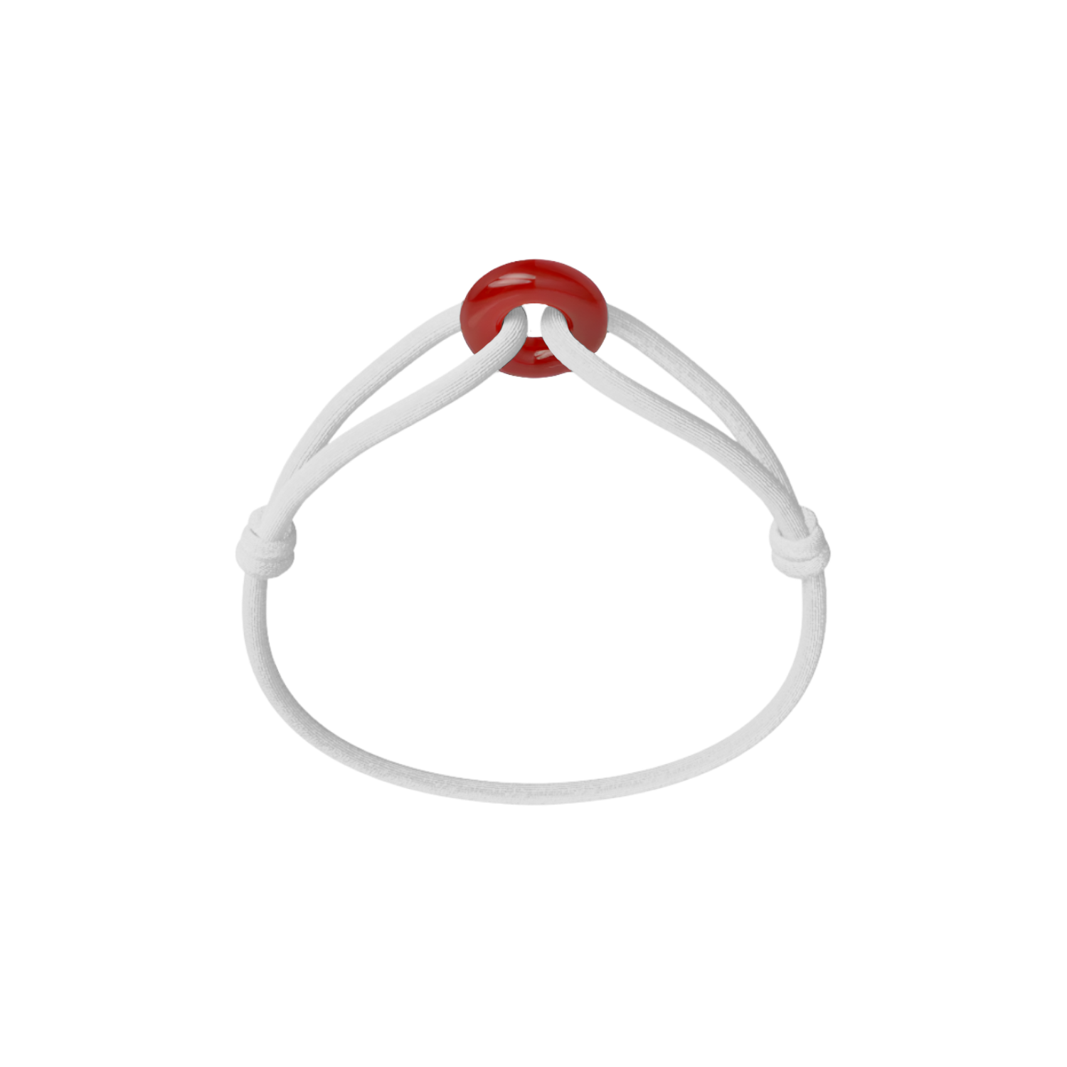 Red Soho Cord Bracelet with Carnelian