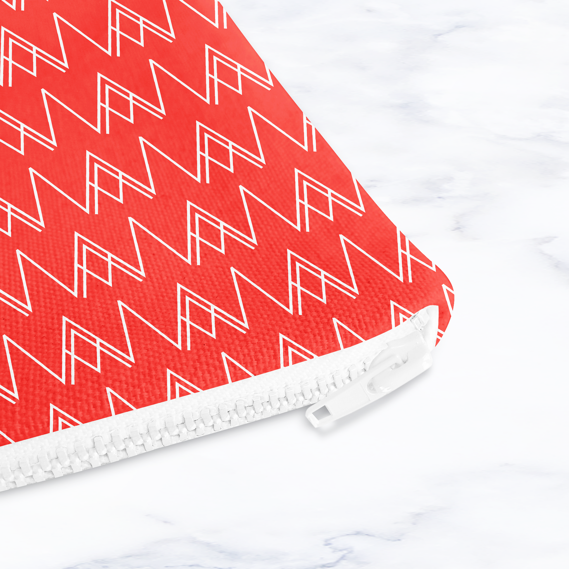Red and White Make Up bag