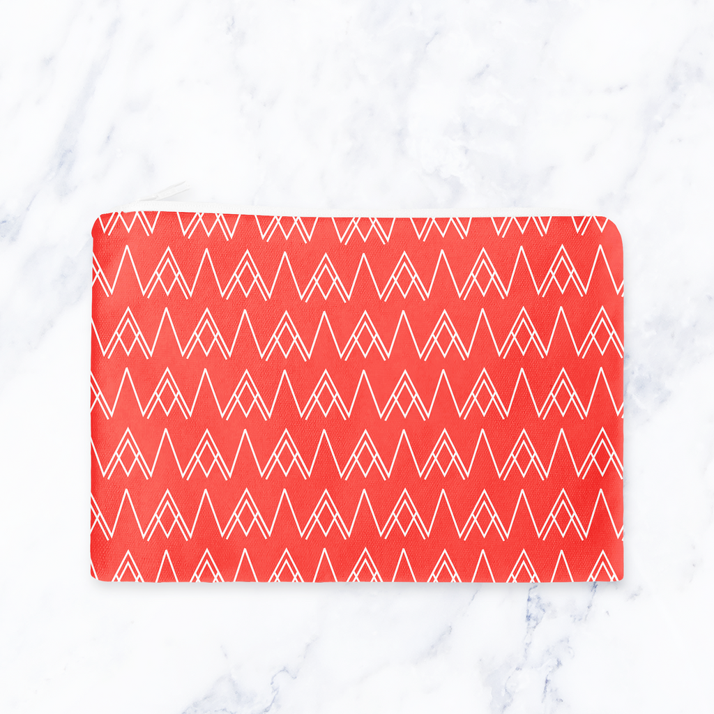 Red and White Make Up bag